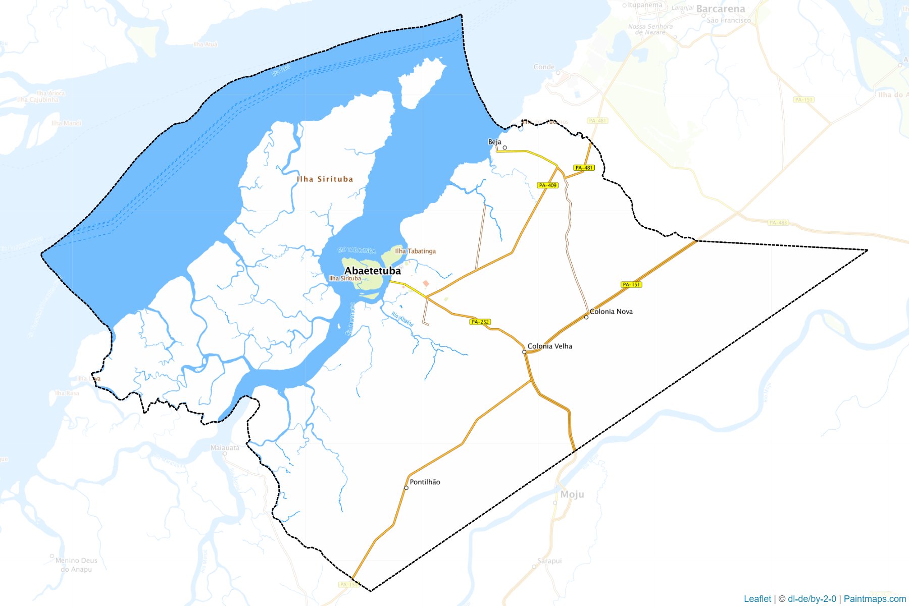 Muestras de recorte de mapas Abaetetuba (Para)-1