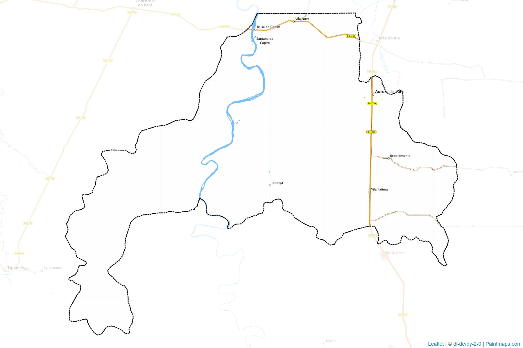 Muestras de recorte de mapas Aurora do Para (Para)-1