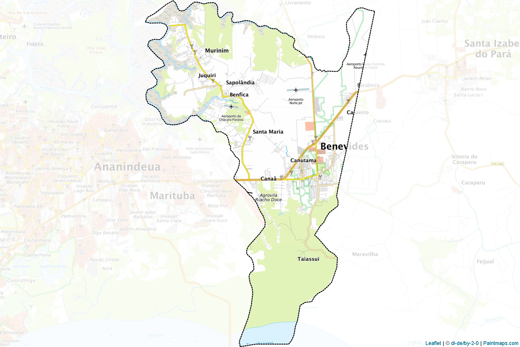 Muestras de recorte de mapas Benevides (Para)-1