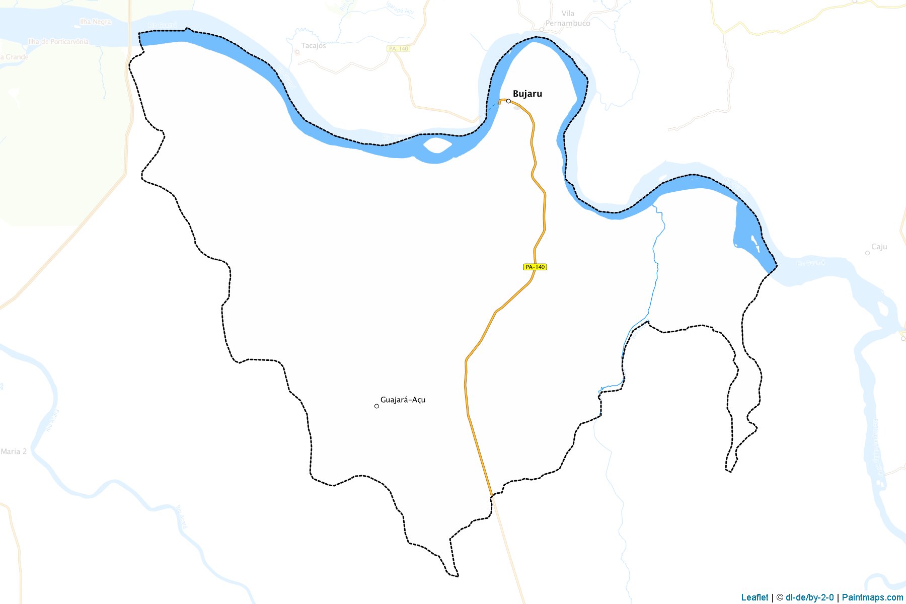 Muestras de recorte de mapas Bujaru (Para)-1