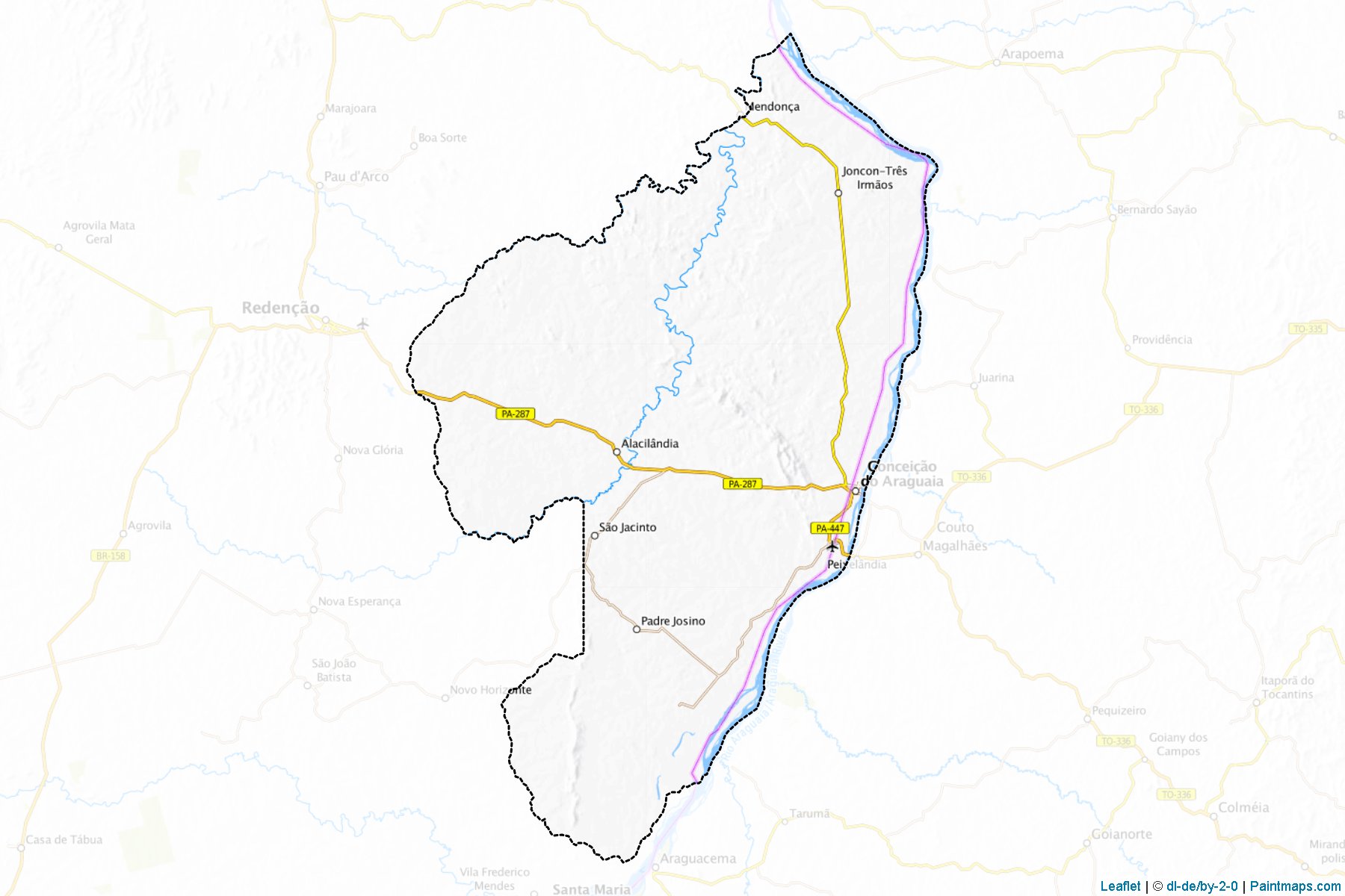 Muestras de recorte de mapas Conceicao do Araguaia (Para)-1