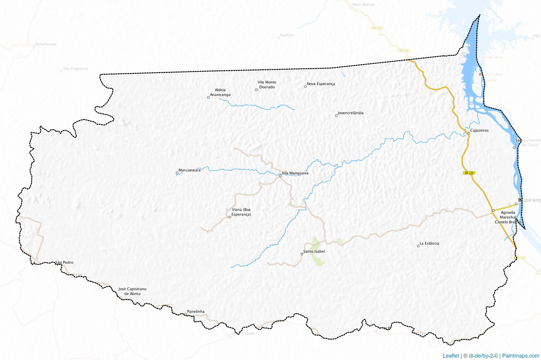 Muestras de recorte de mapas Itupiranga (Para)-1