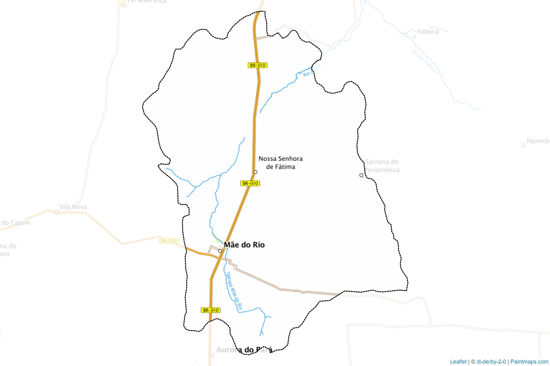 Muestras de recorte de mapas Mae do Rio (Para)-1