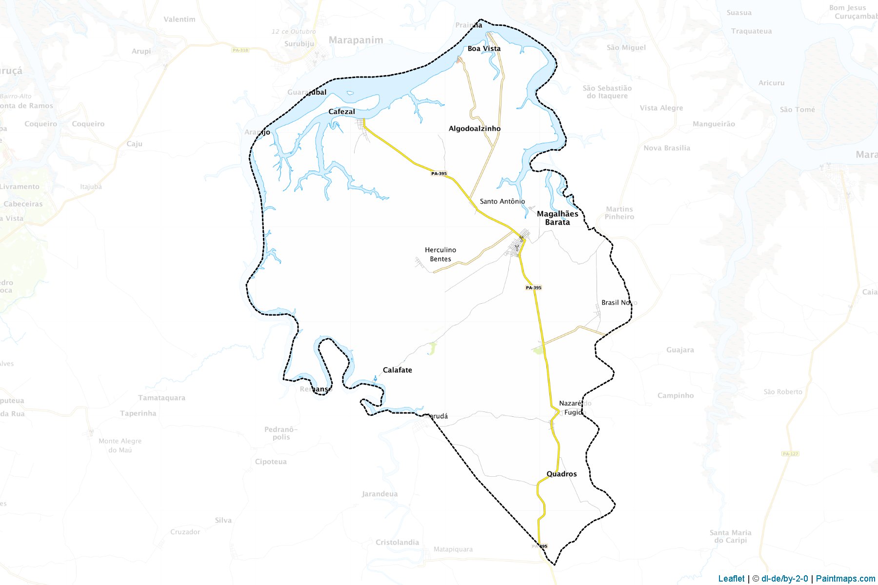 Muestras de recorte de mapas Magalhaes Barata (Para)-1