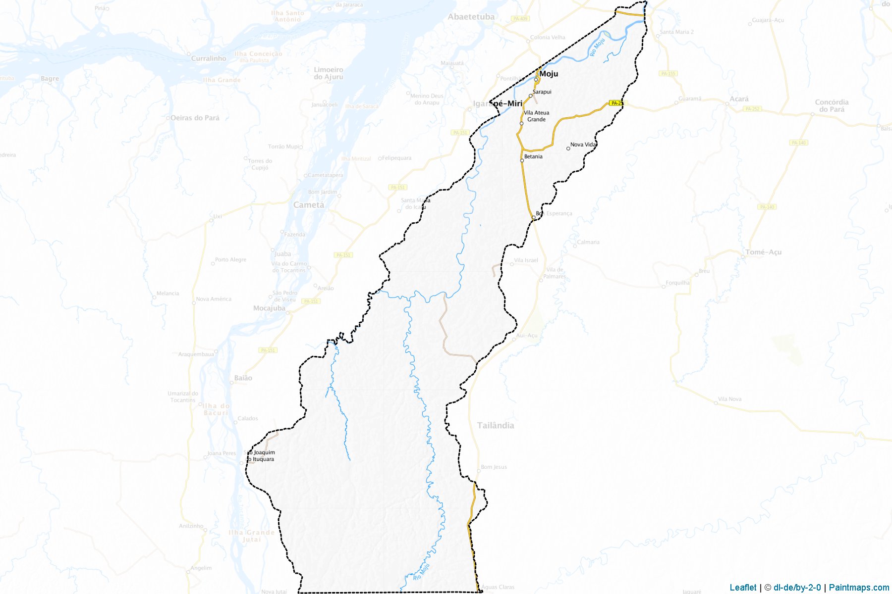 Muestras de recorte de mapas Moju (Para)-1