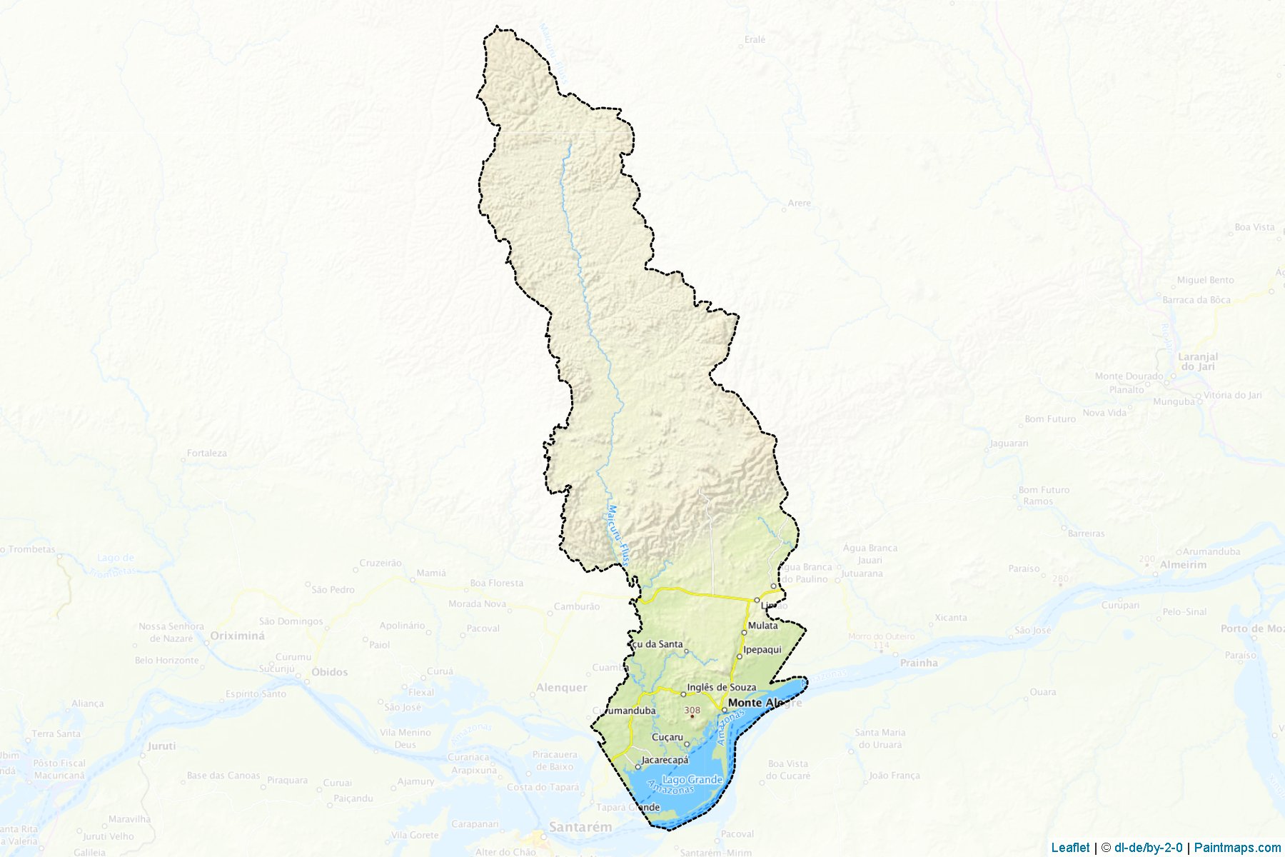 Muestras de recorte de mapas Monte Alegre (Para)-1