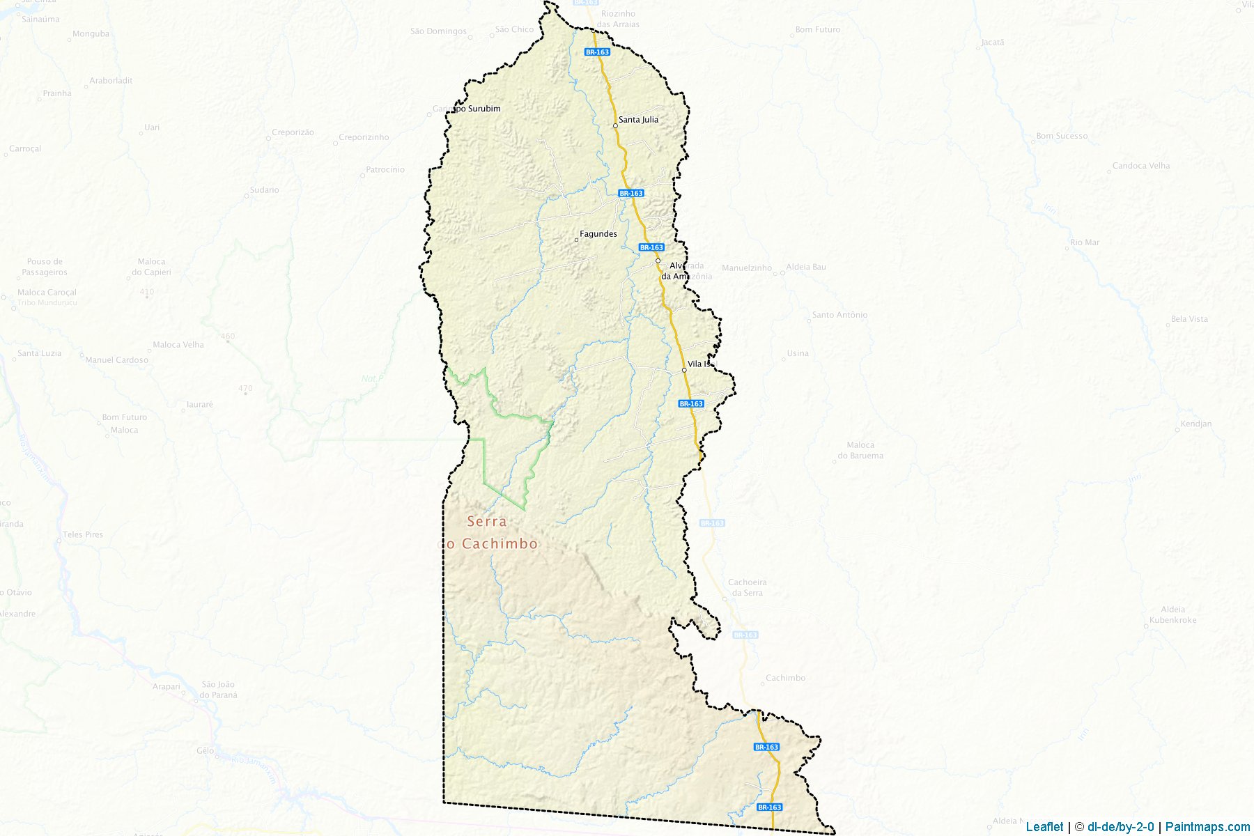 Muestras de recorte de mapas Novo Progresso (Para)-1