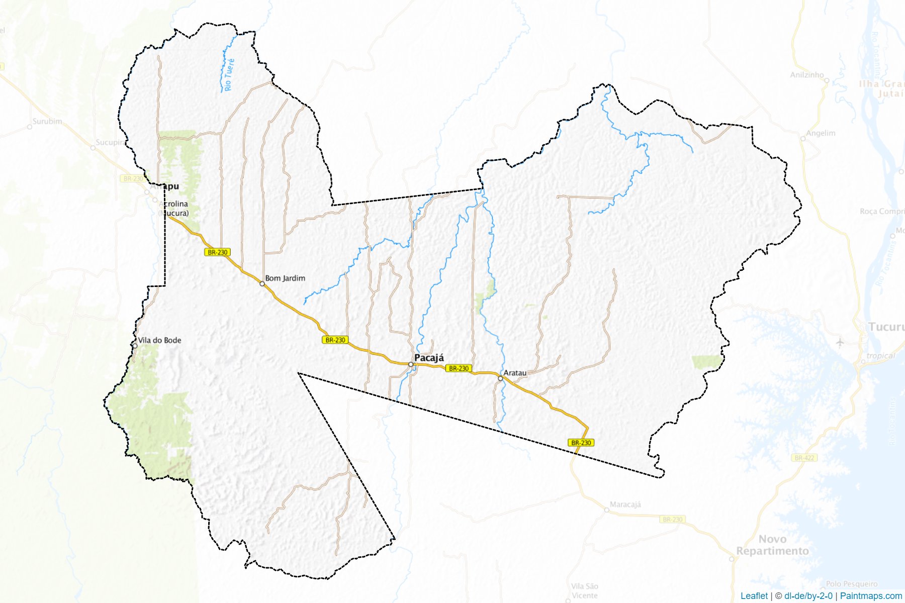 Muestras de recorte de mapas Pacaja (Para)-1