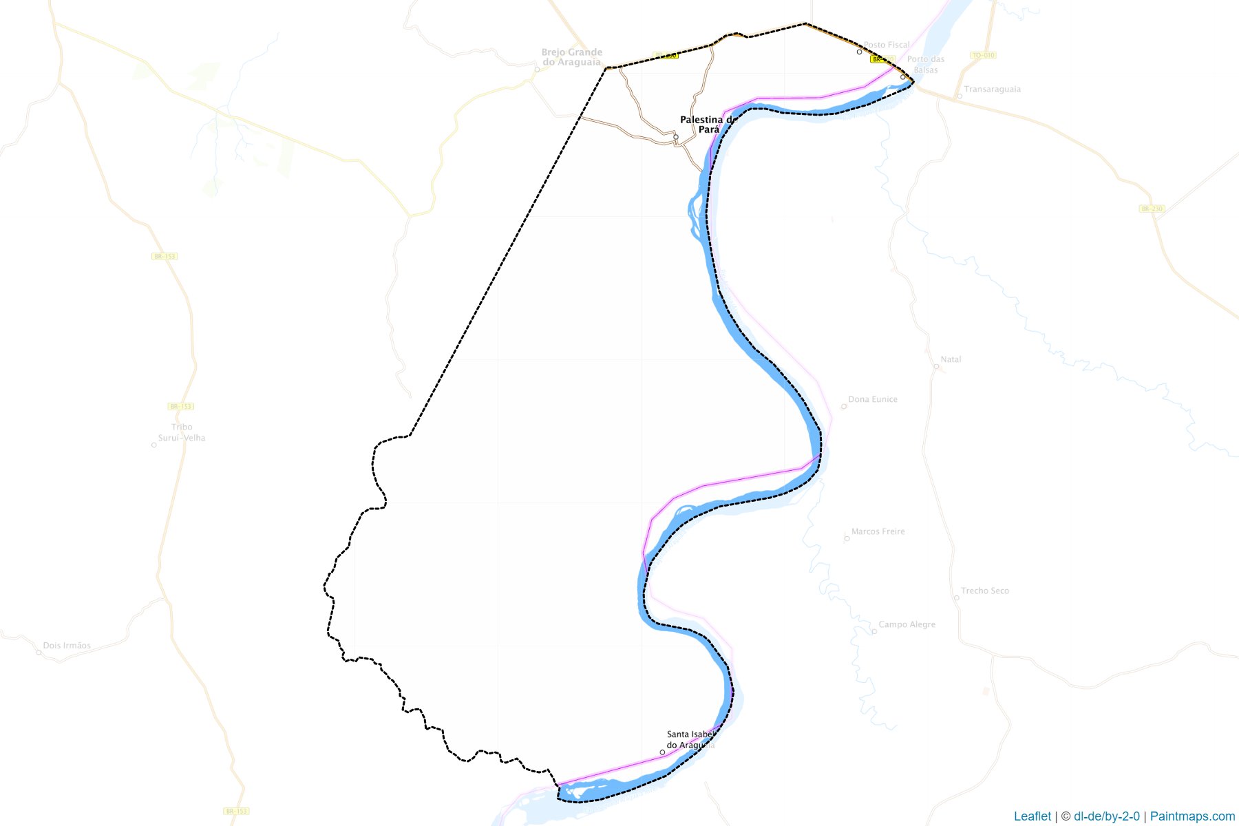 Muestras de recorte de mapas Palestina do Para (Para)-1