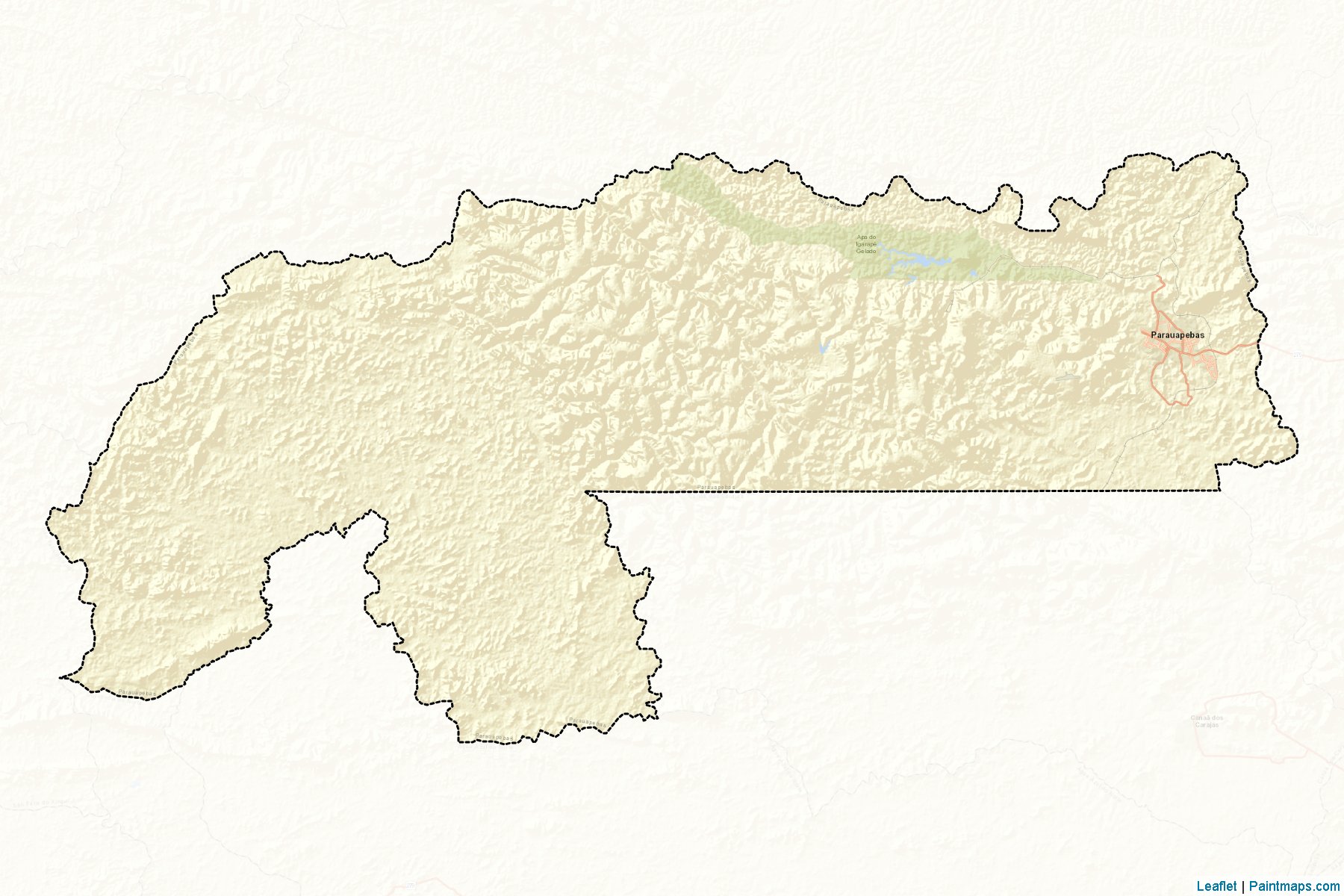 Muestras de recorte de mapas Parauapebas (Para)-2