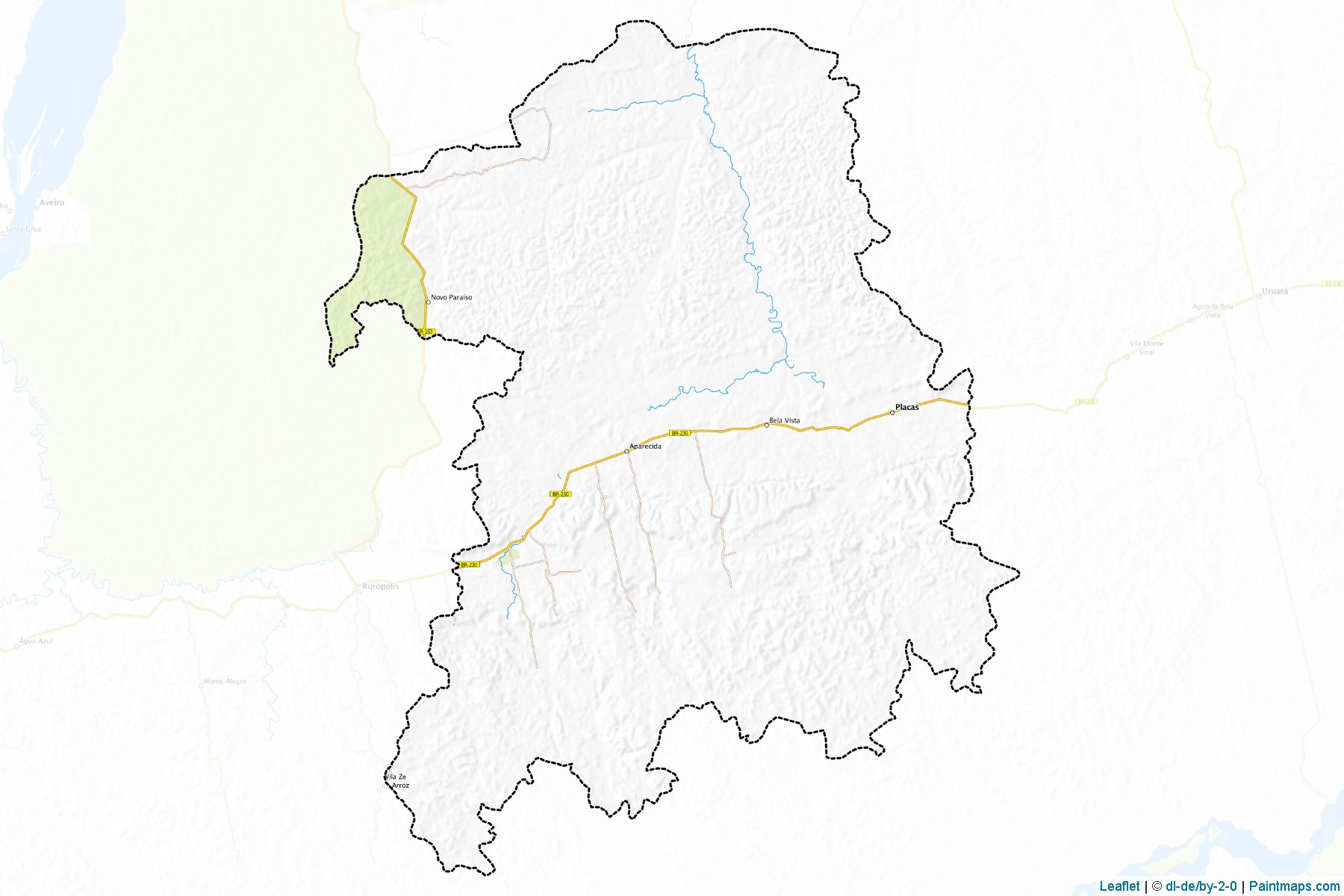 Muestras de recorte de mapas Placas (Para)-1