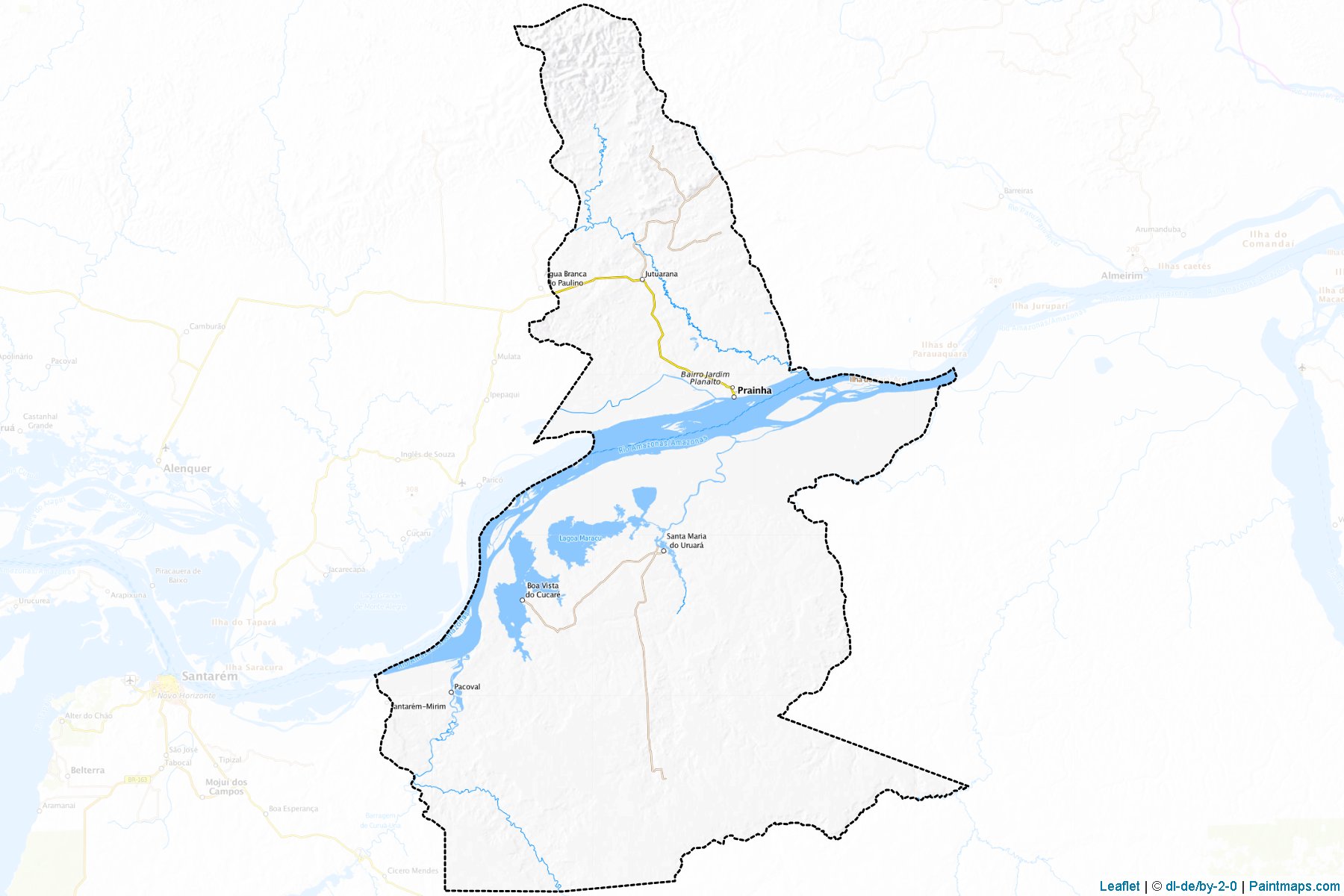 Muestras de recorte de mapas Prainha (Para)-1