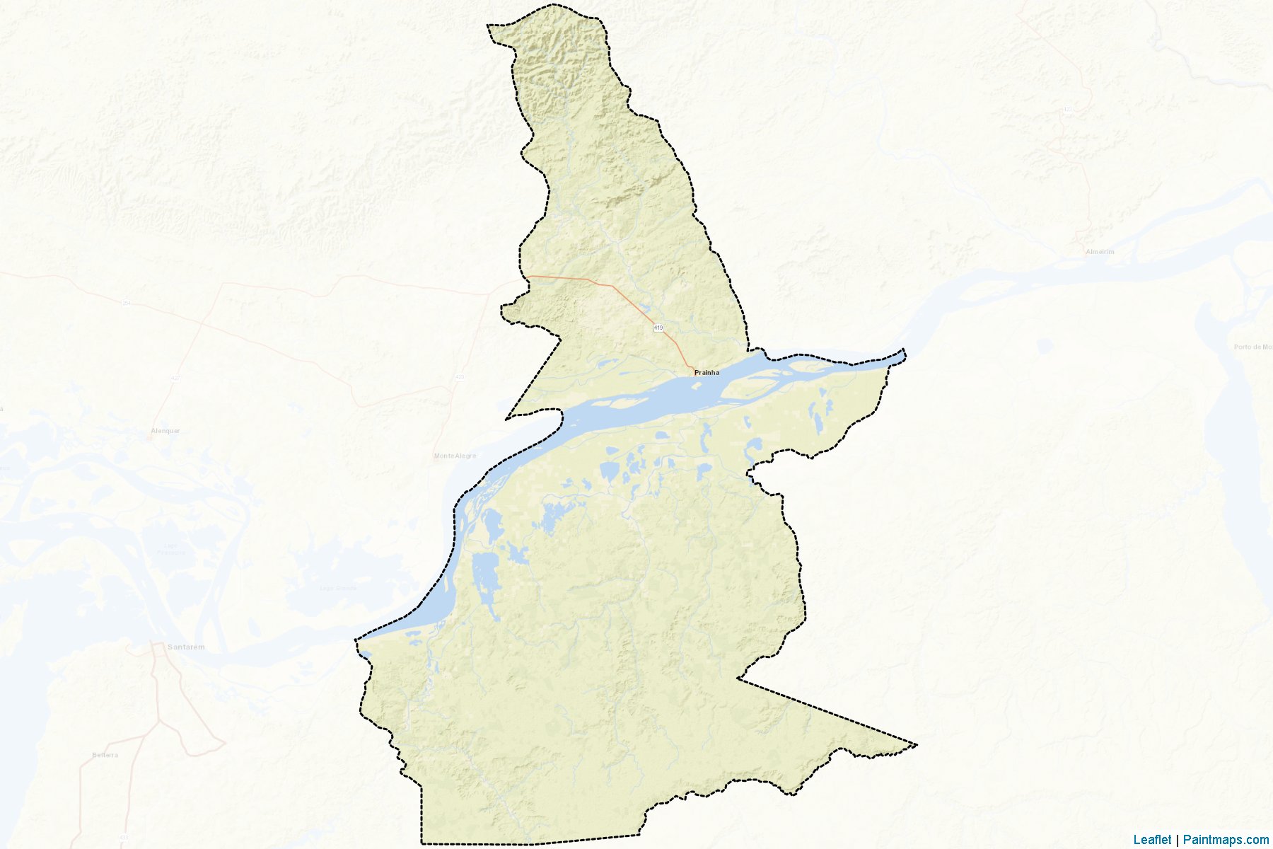 Muestras de recorte de mapas Prainha (Para)-2