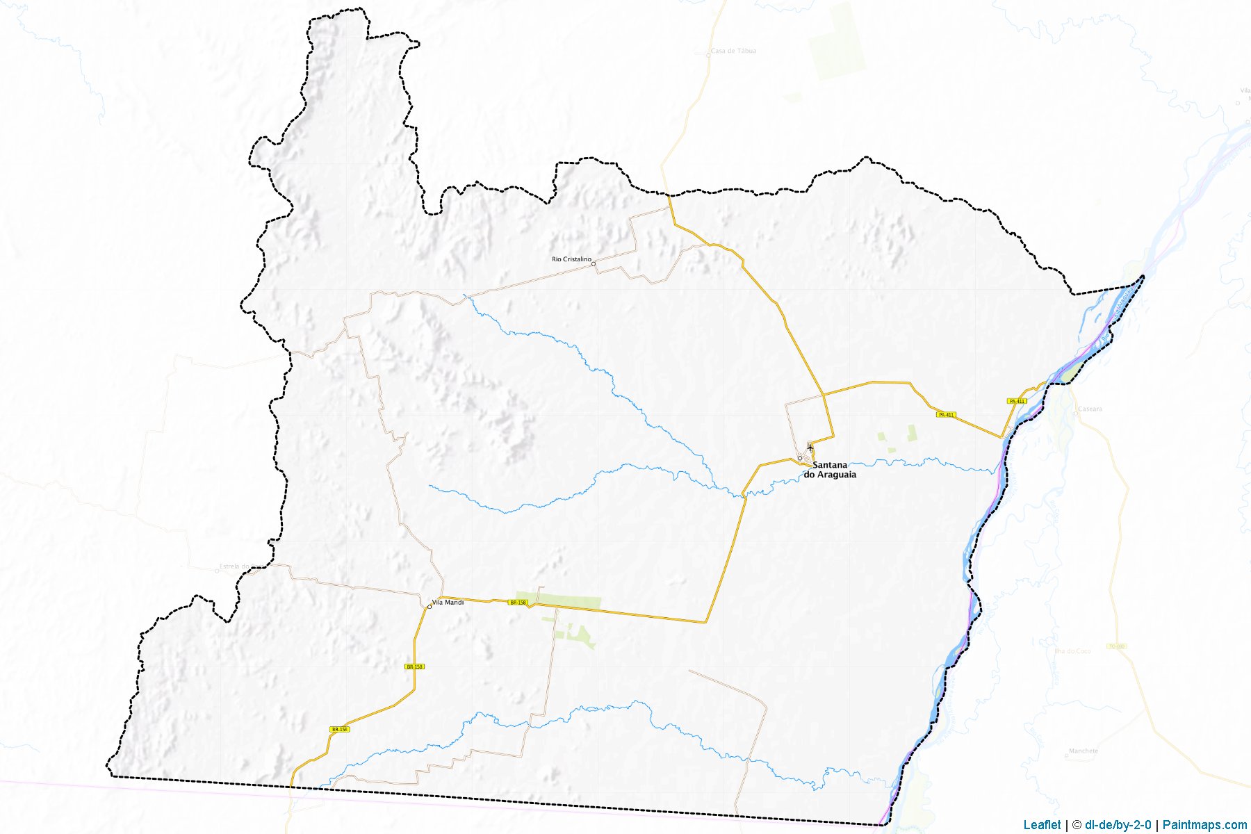 Santana do Araguaia (Para) Map Cropping Samples-1