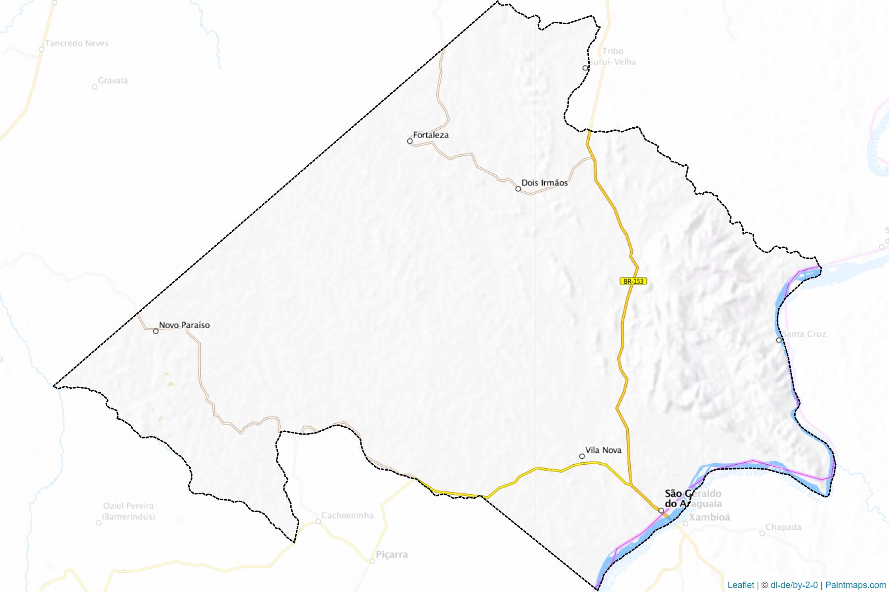 Muestras de recorte de mapas Sao Geraldo do Araguaia (Para)-1