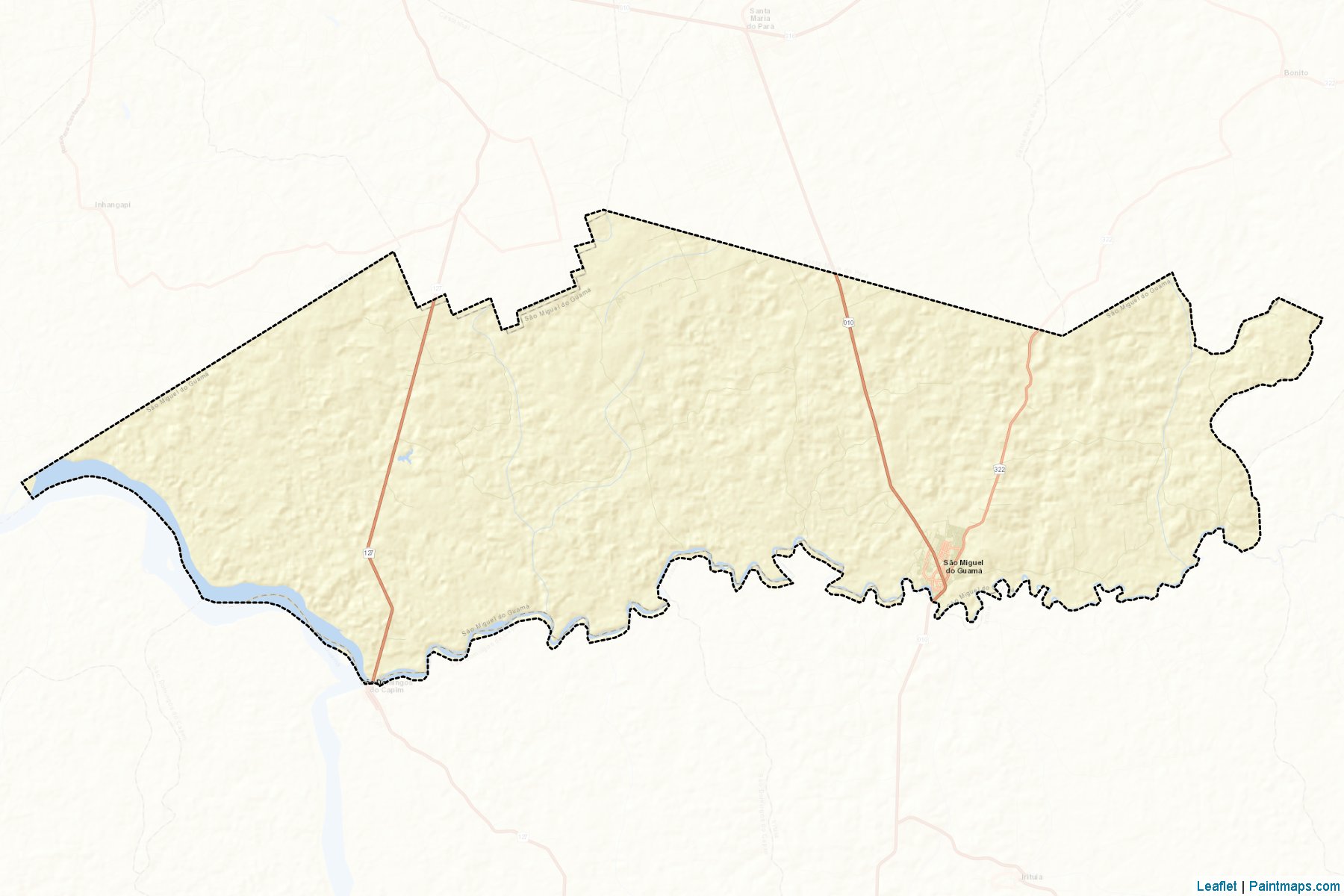 Muestras de recorte de mapas Sao Miguel do Guama (Para)-2