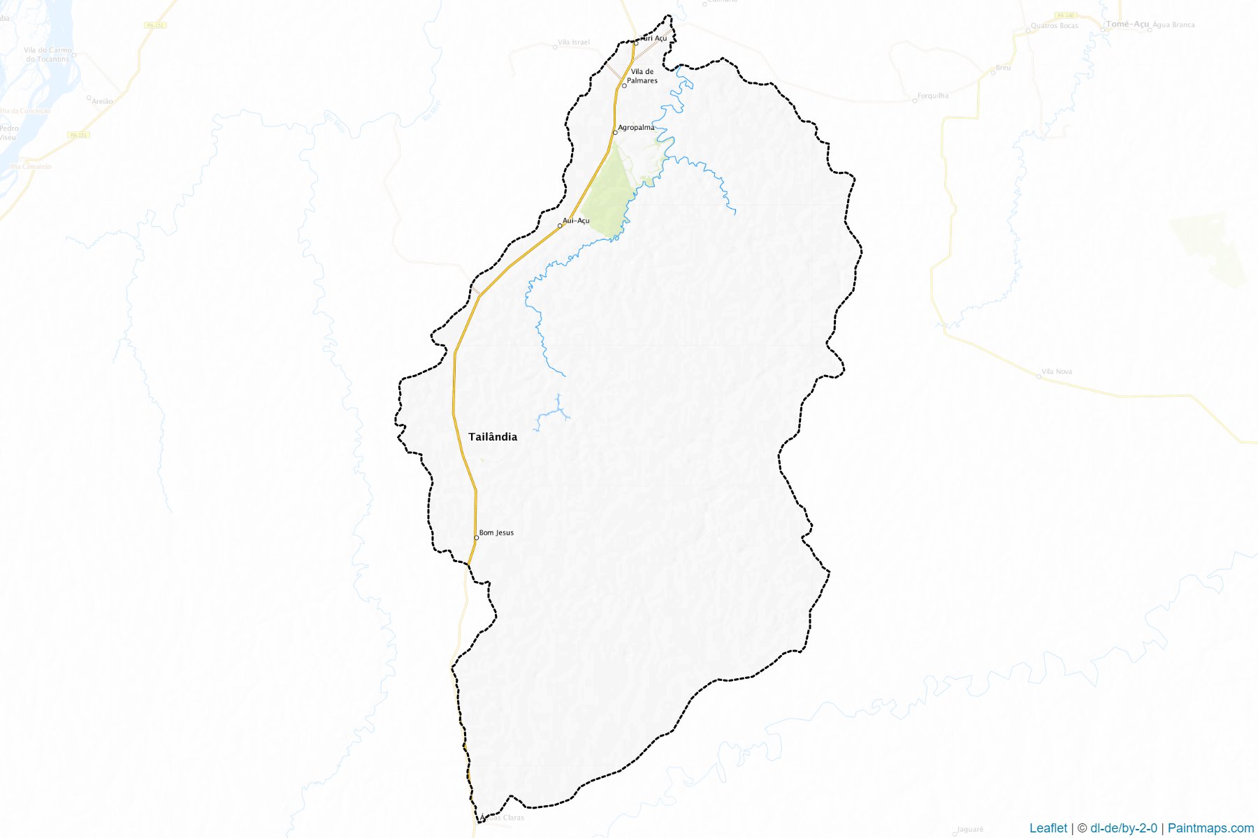 Muestras de recorte de mapas Tailandia (Para)-1