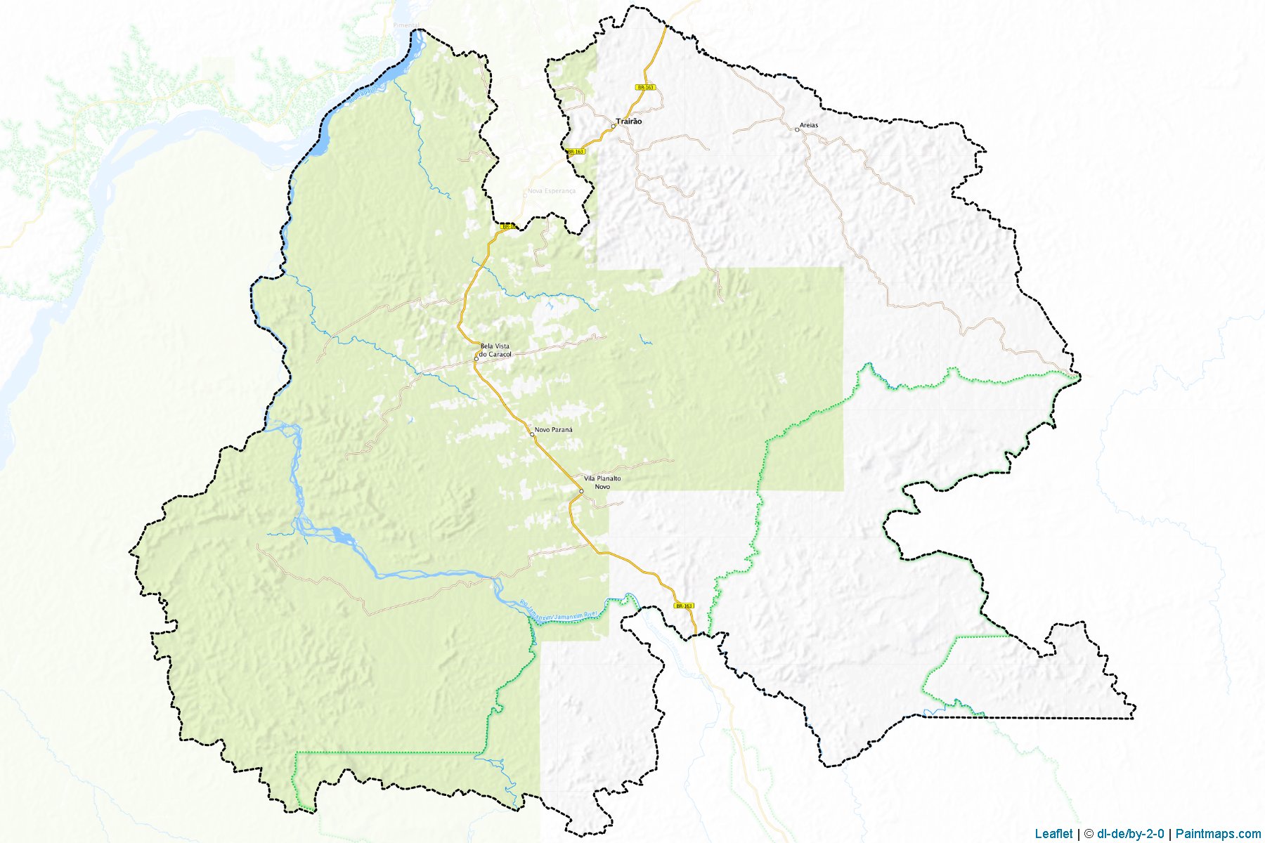 Muestras de recorte de mapas Trairao (Para)-1