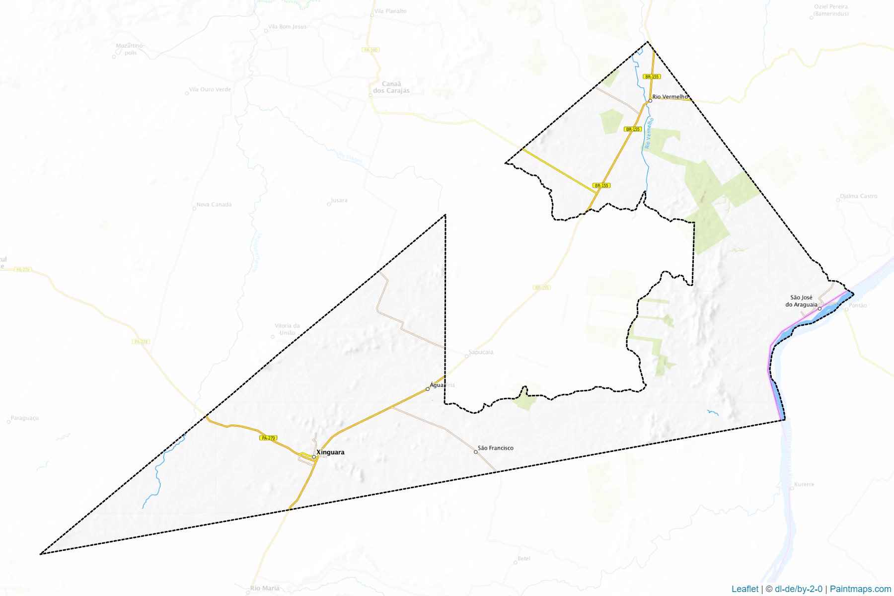 Muestras de recorte de mapas Xinguara (Para)-1