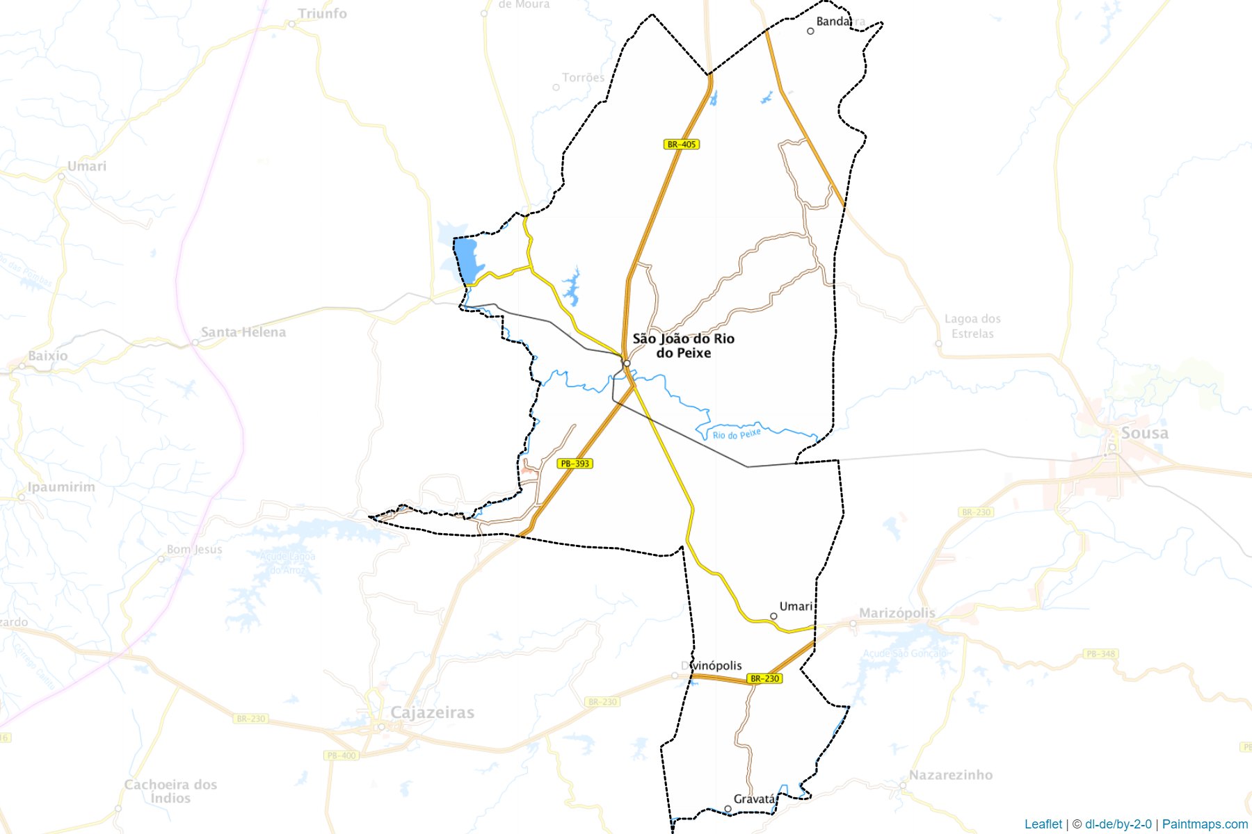 Muestras de recorte de mapas Sao Joao do Rio do Peixe (Paraiba)-1