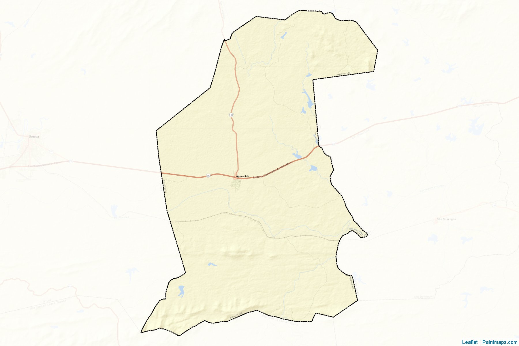 Muestras de recorte de mapas Aparecida (Paraiba)-2