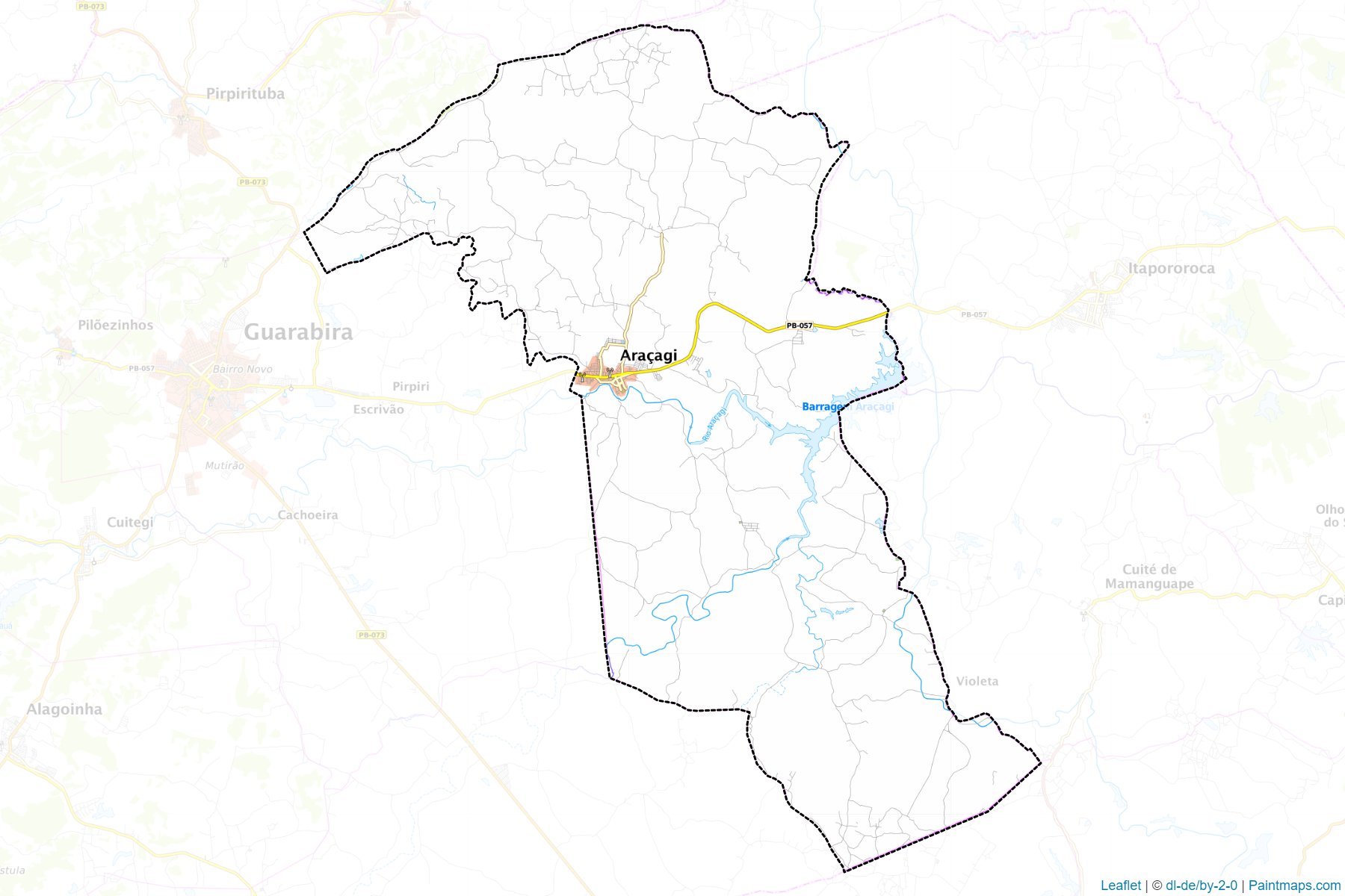 Muestras de recorte de mapas Aracagi (Paraiba)-1