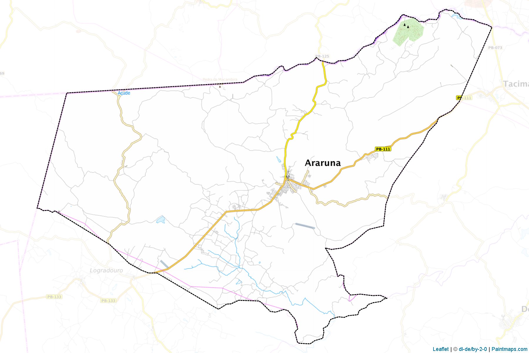 Muestras de recorte de mapas Araruna (Paraiba)-1