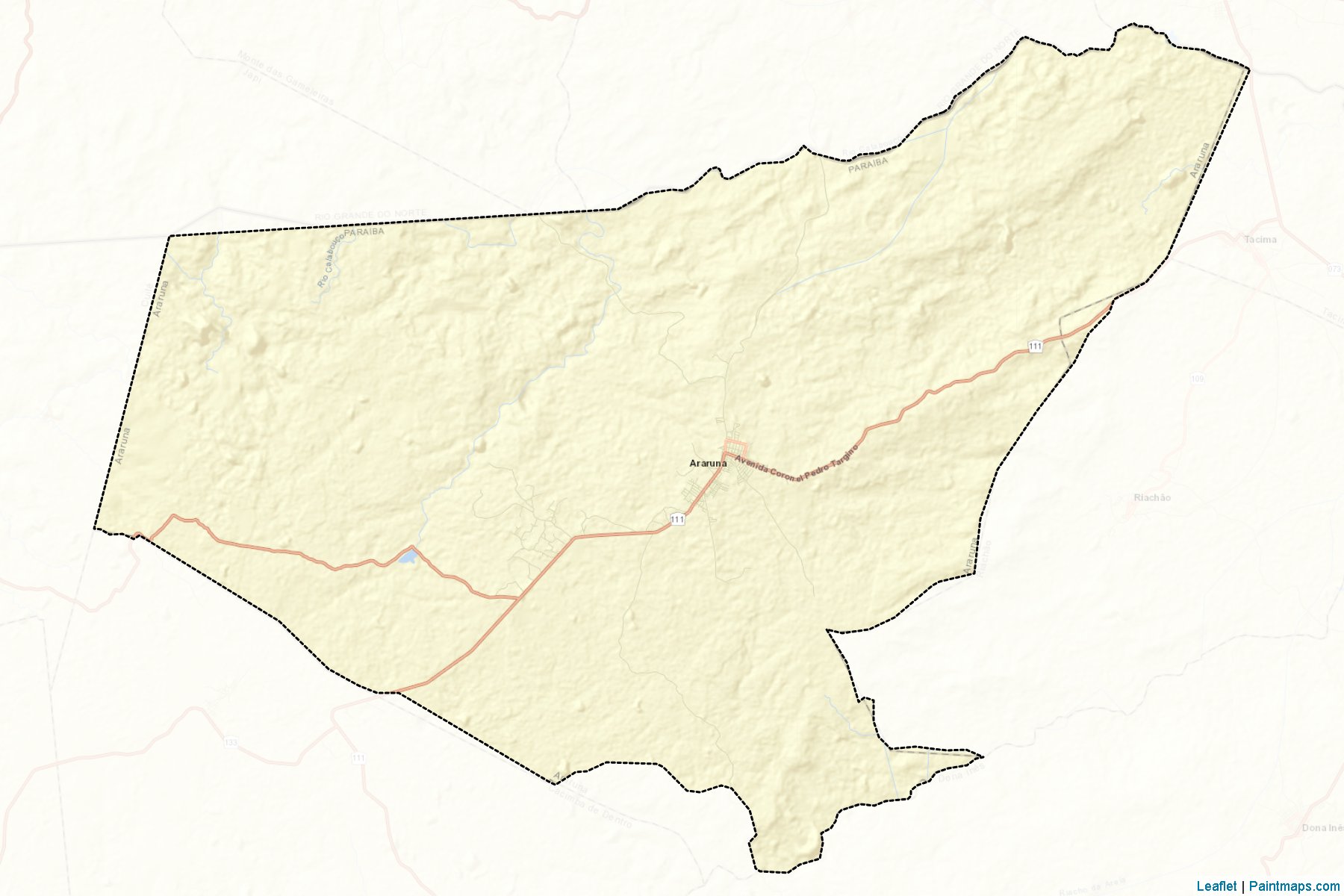 Muestras de recorte de mapas Araruna (Paraiba)-2