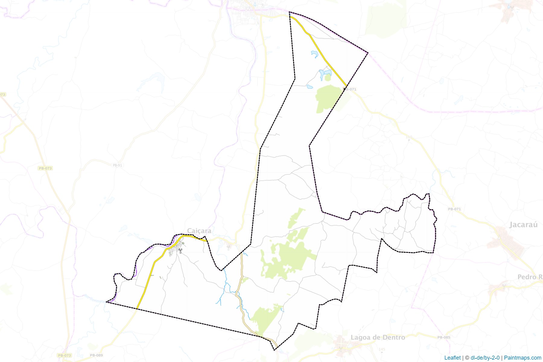 Muestras de recorte de mapas Caicara (Paraiba)-1