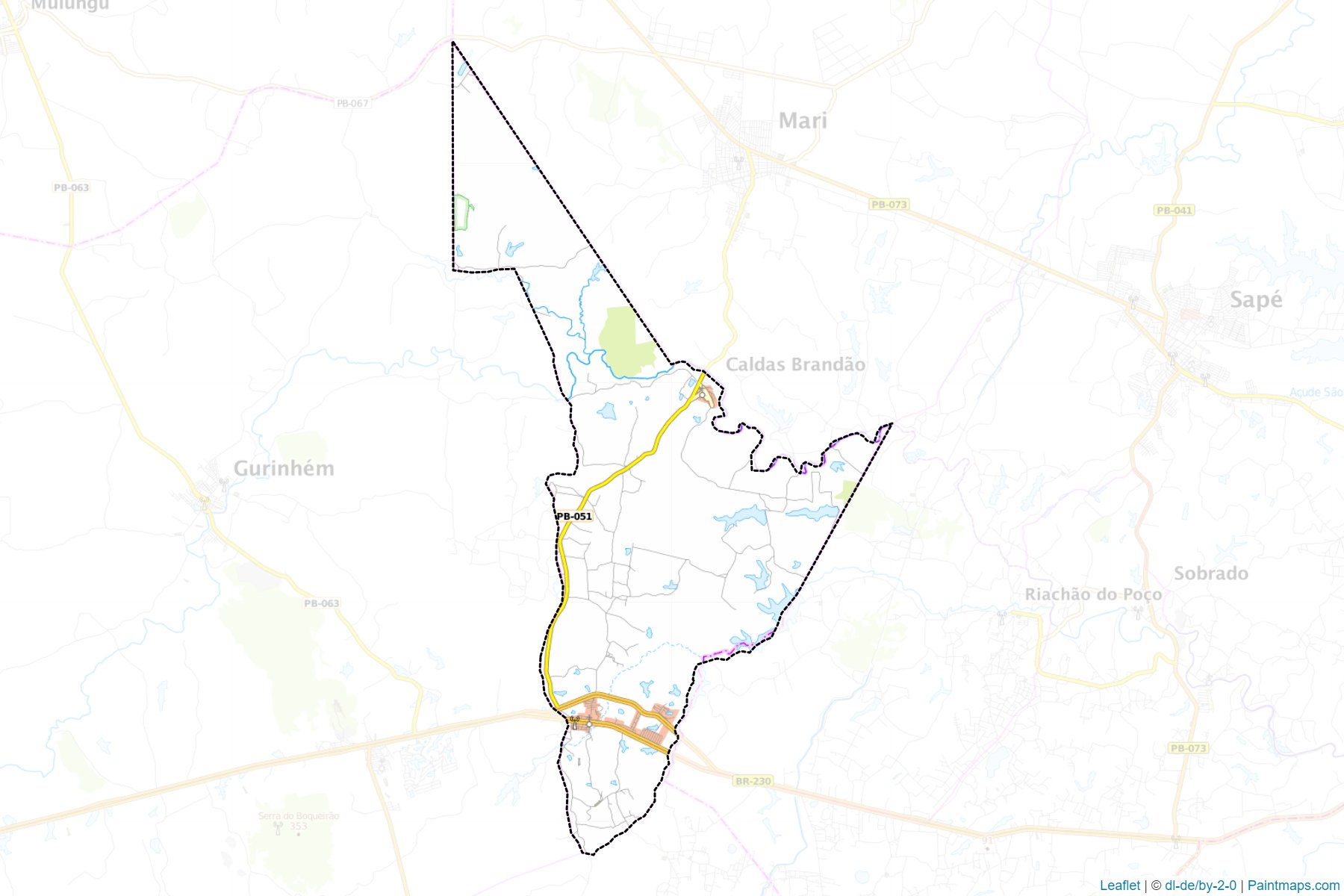 Caldas Brandao (Paraiba) Map Cropping Samples-1