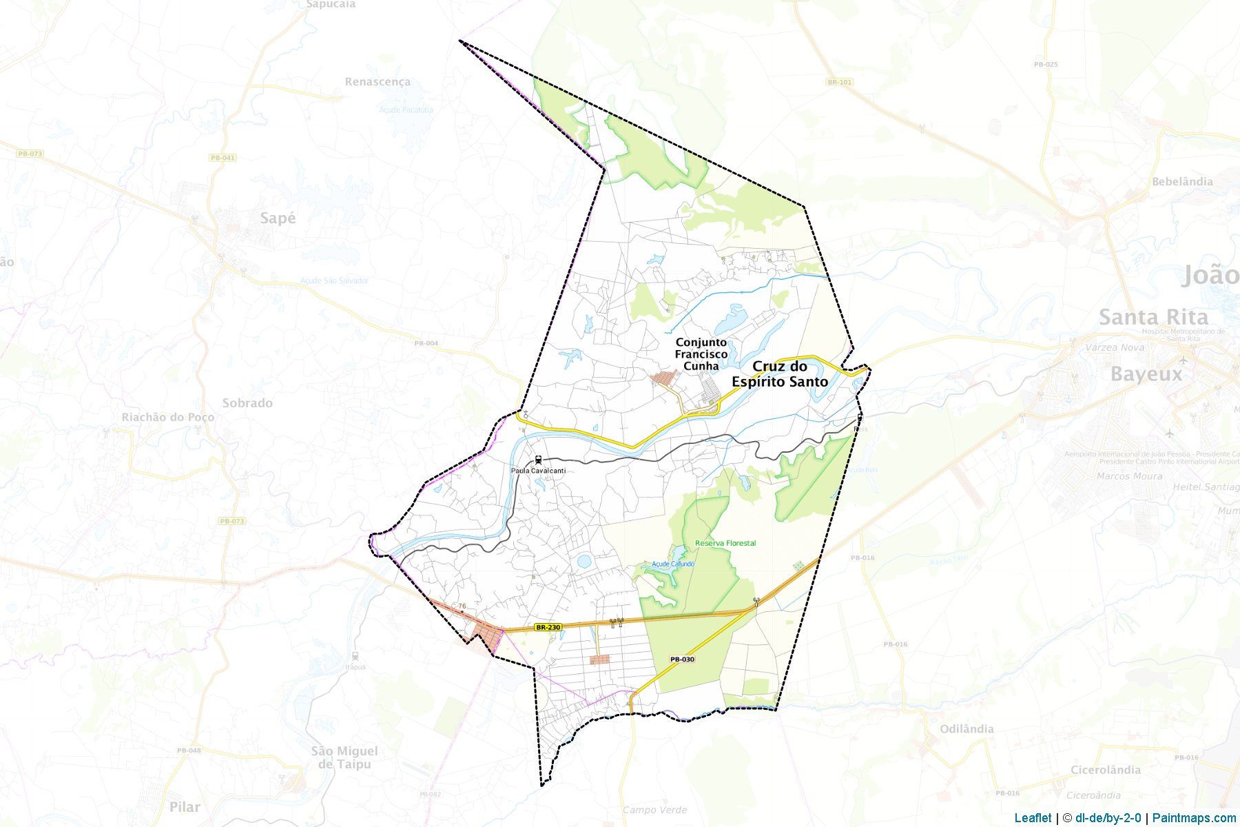 Cruz do Espirito Santo (Paraiba) Map Cropping Samples-1