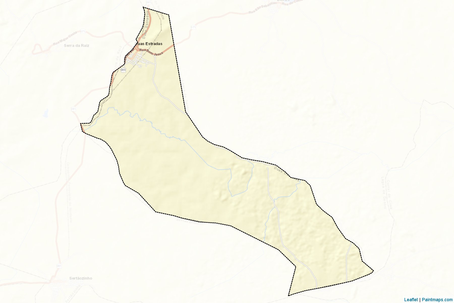 Muestras de recorte de mapas Duas Estradas (Paraiba)-2