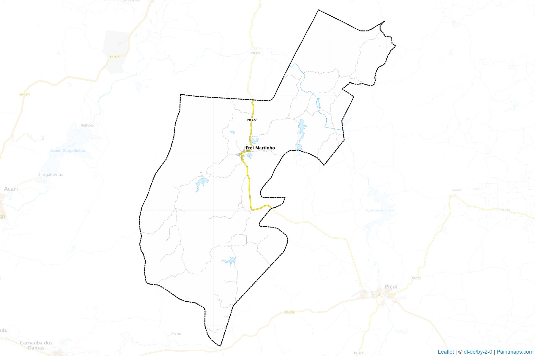 Muestras de recorte de mapas Frei Martinho (Paraiba)-1