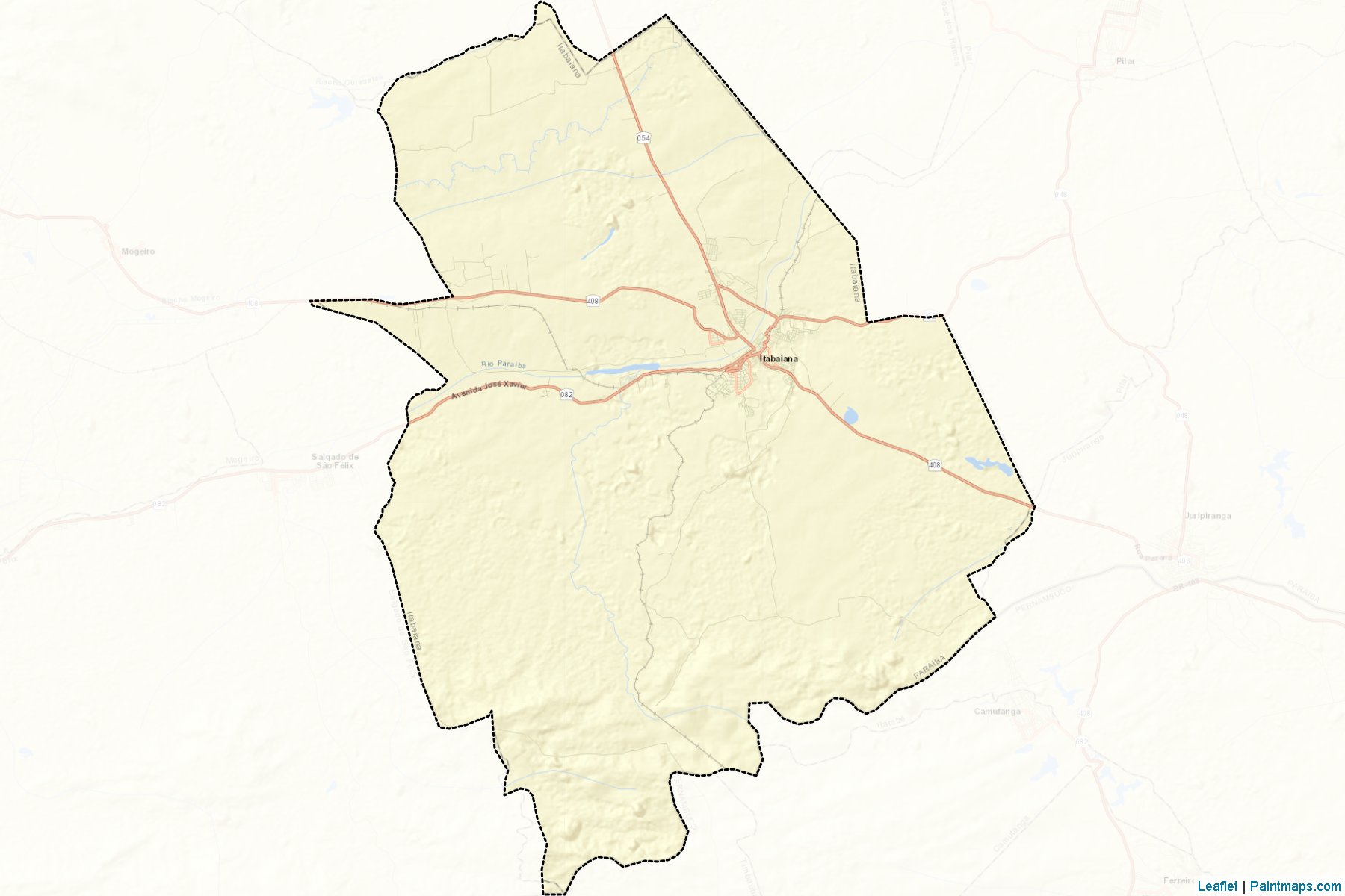 Muestras de recorte de mapas Itabaiana (Paraiba)-2