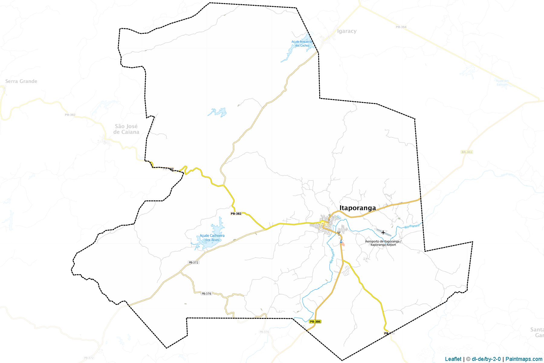 Muestras de recorte de mapas Itaporanga (Paraiba)-1