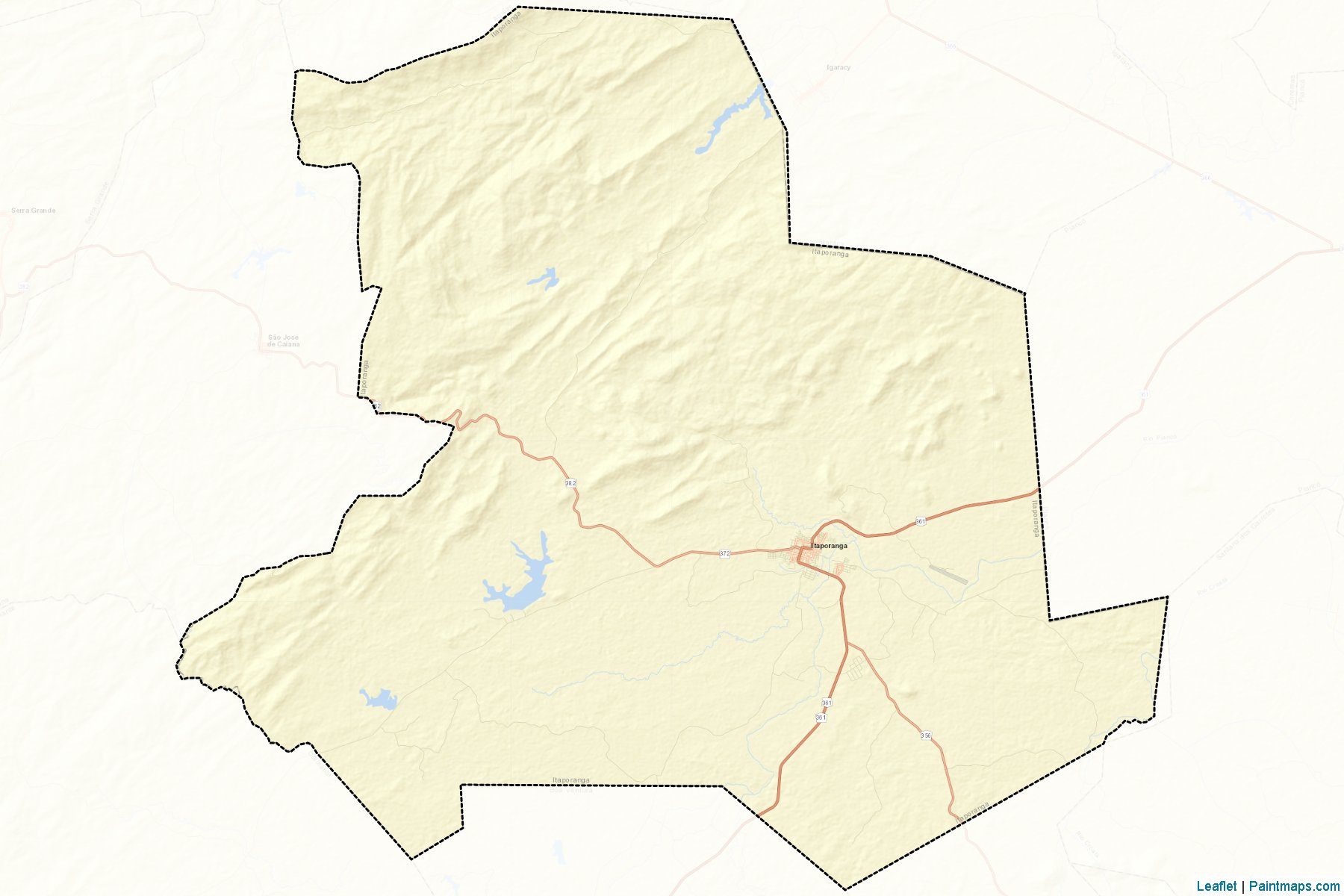 Muestras de recorte de mapas Itaporanga (Paraiba)-2