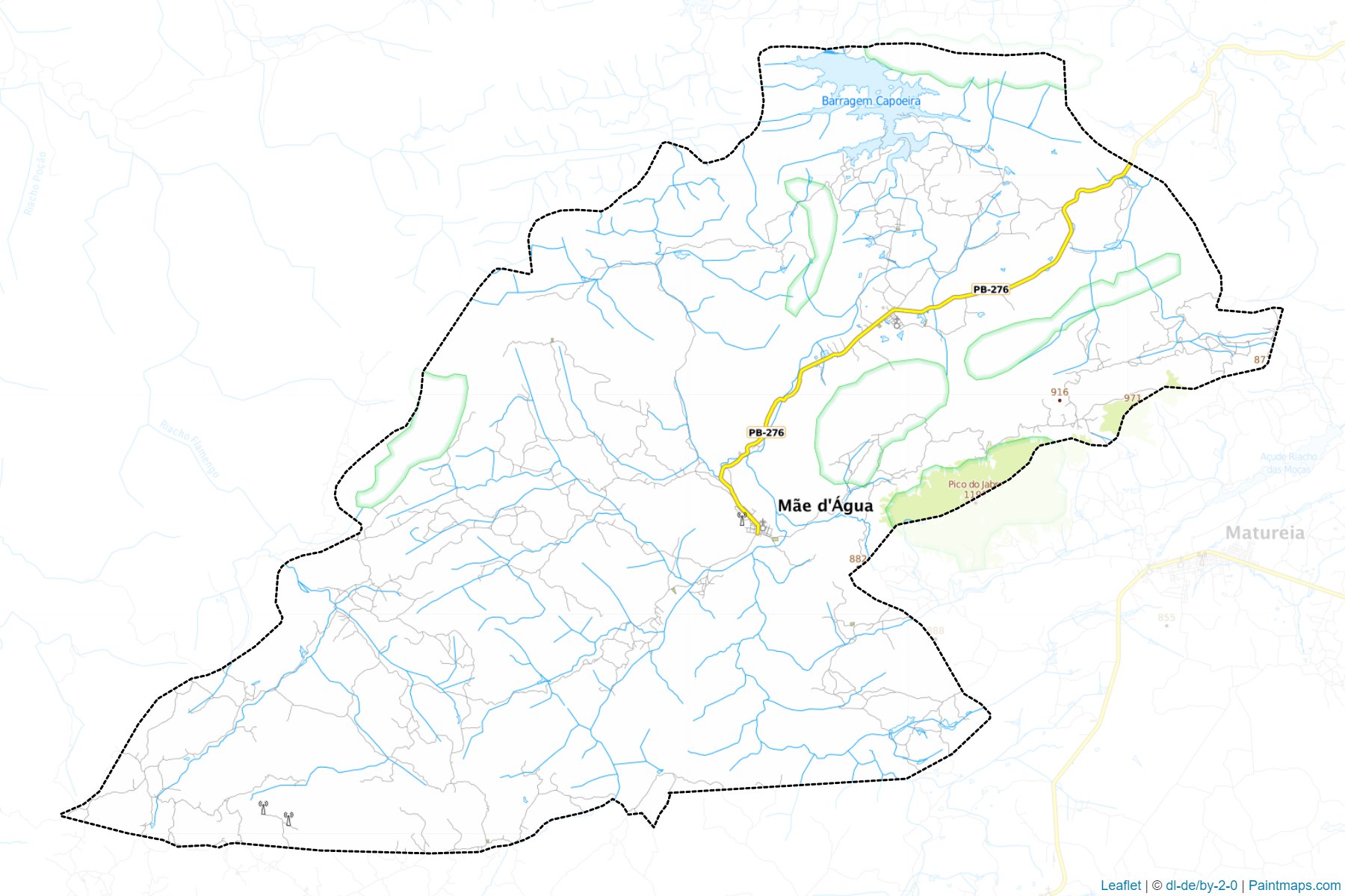 Muestras de recorte de mapas Mae d'Agua (Paraiba)-1