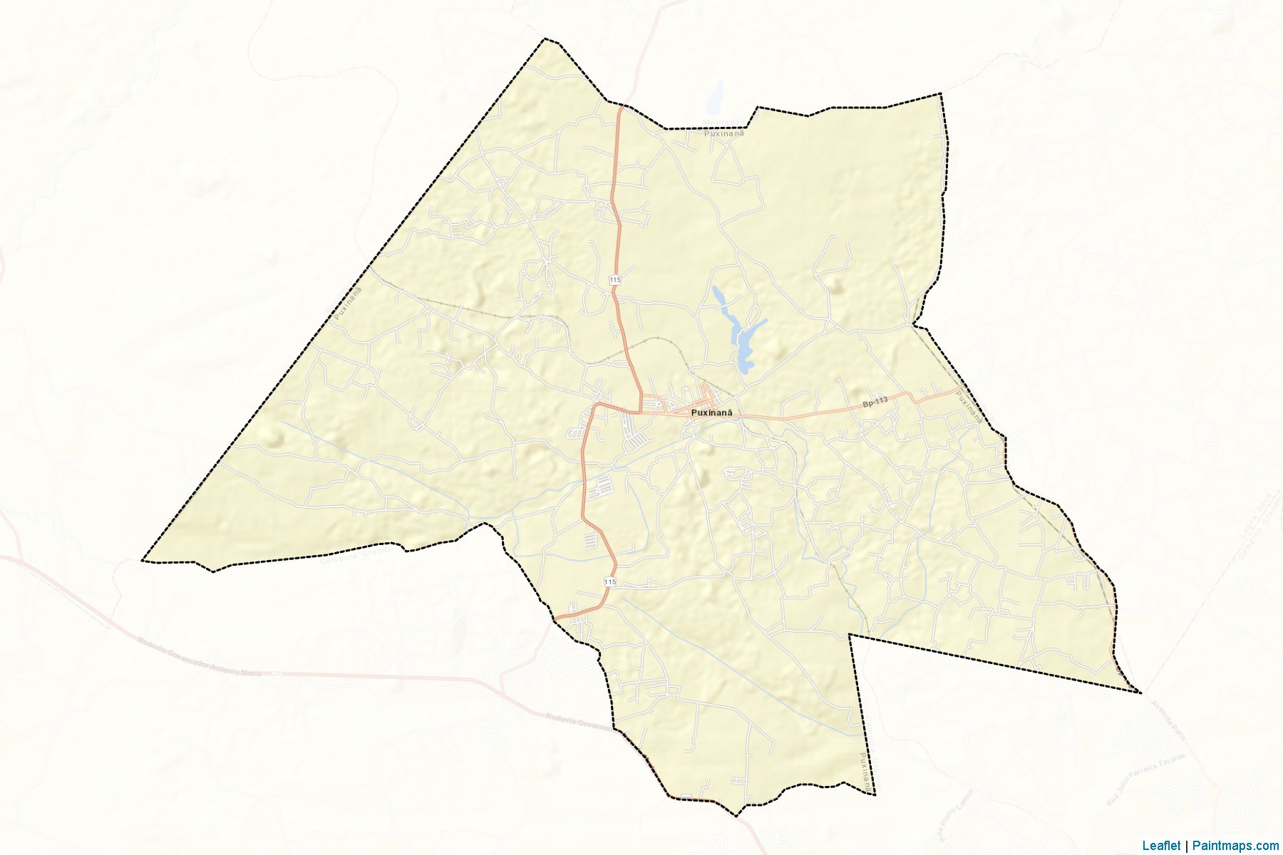 Muestras de recorte de mapas Puxinana (Paraiba)-2