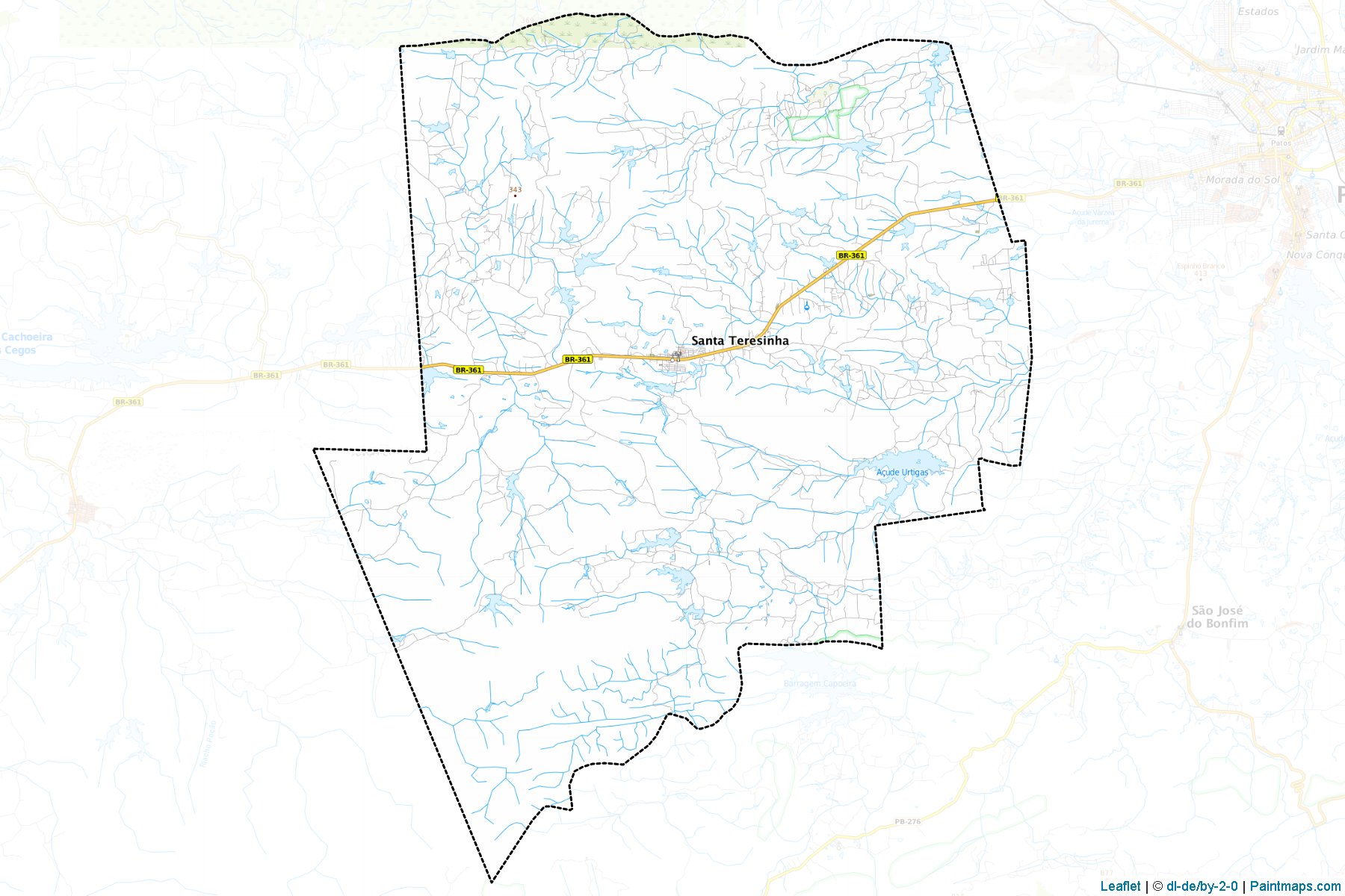 Santa Teresinha (Paraiba) Map Cropping Samples-1