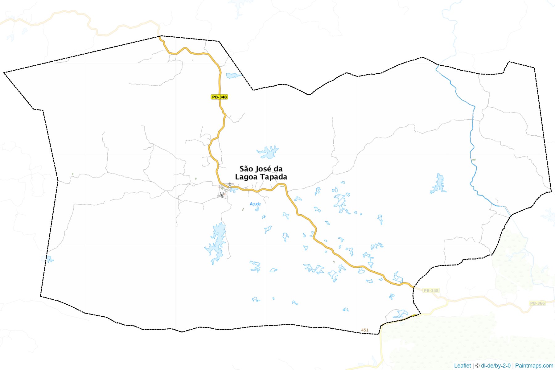 Muestras de recorte de mapas Sao Jose da Lagoa Tapada (Paraiba)-1