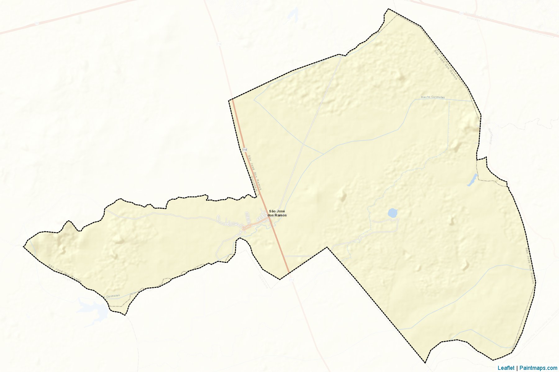 Muestras de recorte de mapas Sao Jose dos Ramos (Paraiba)-2