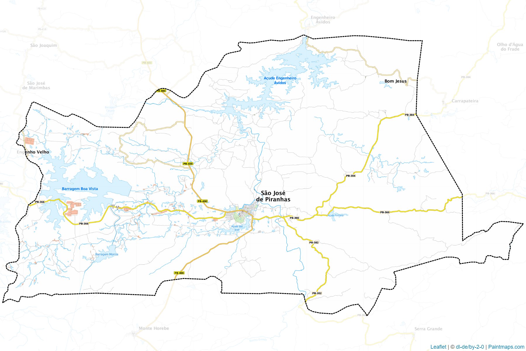 Muestras de recorte de mapas Sao Jose de Piranhas (Paraiba)-1