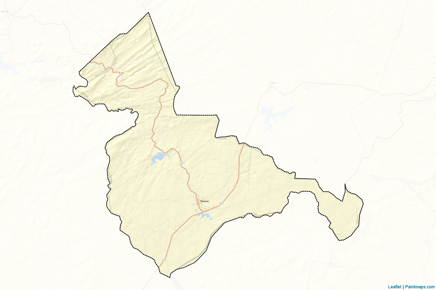 Muestras de recorte de mapas Tavares (Paraiba)-2