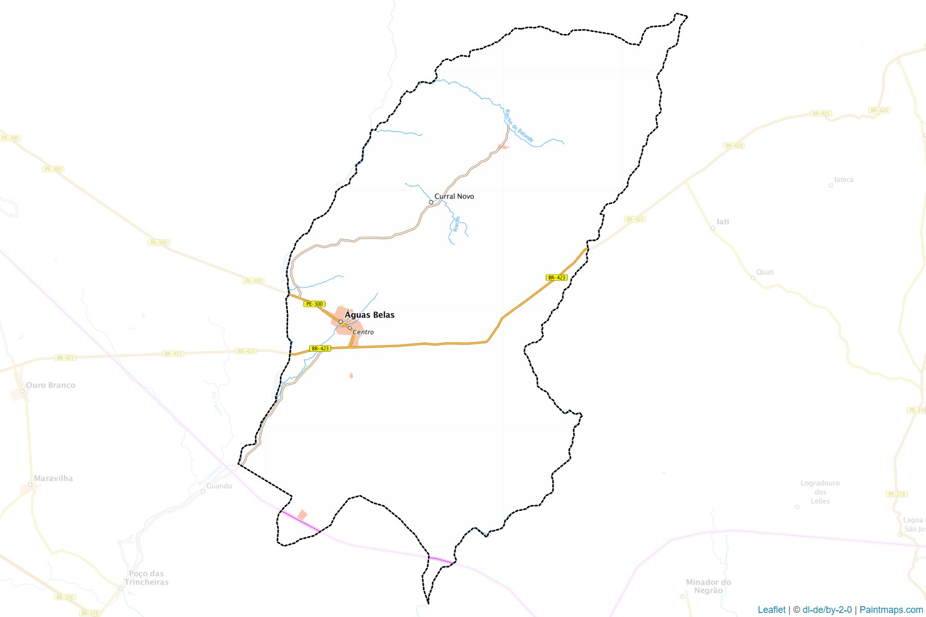 Aguas Belas (Pernambuco) Map Cropping Samples-1