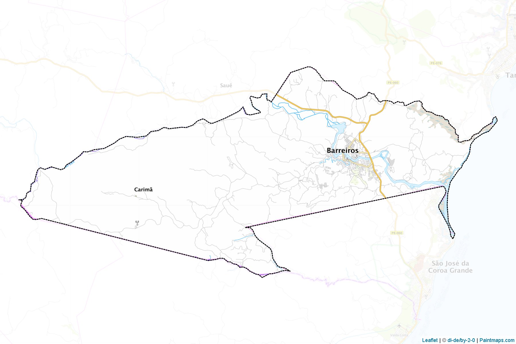 Muestras de recorte de mapas Barreiros (Pernambuco)-1