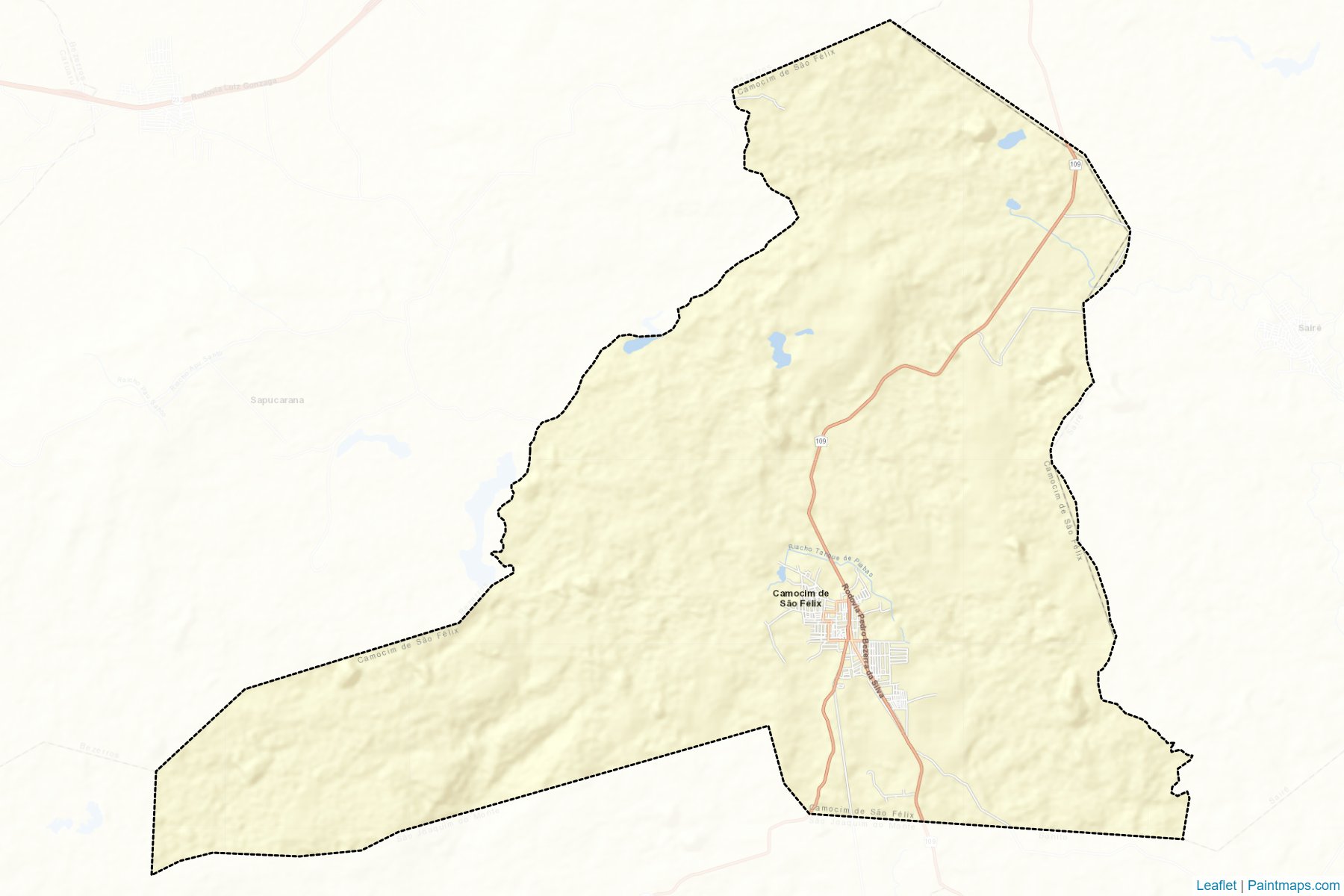 Muestras de recorte de mapas Camocim de Sao Felix (Pernambuco)-2