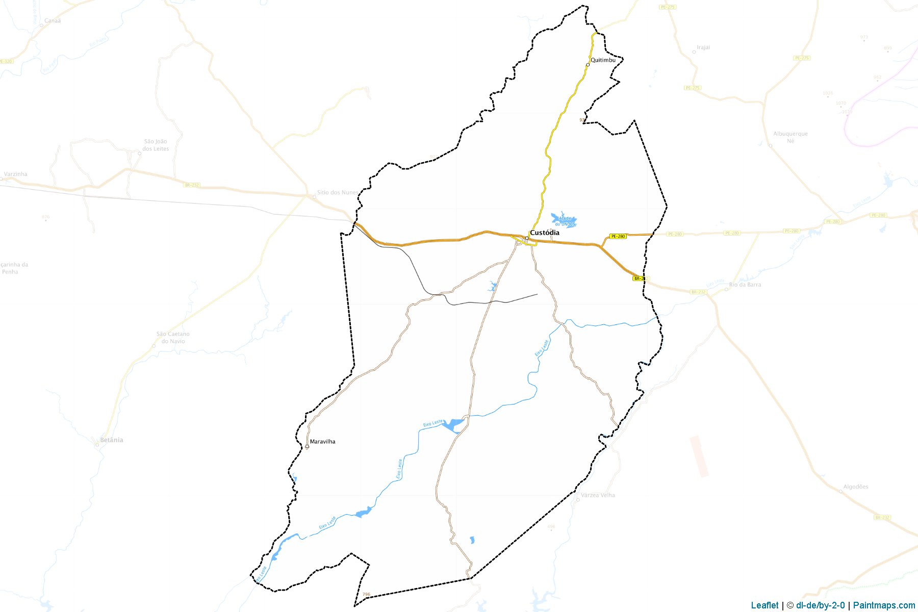 Muestras de recorte de mapas Custodia (Pernambuco)-1