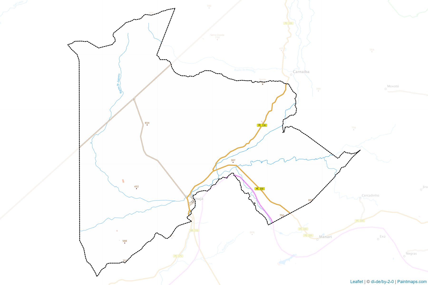 Muestras de recorte de mapas Inaja (Pernambuco)-1