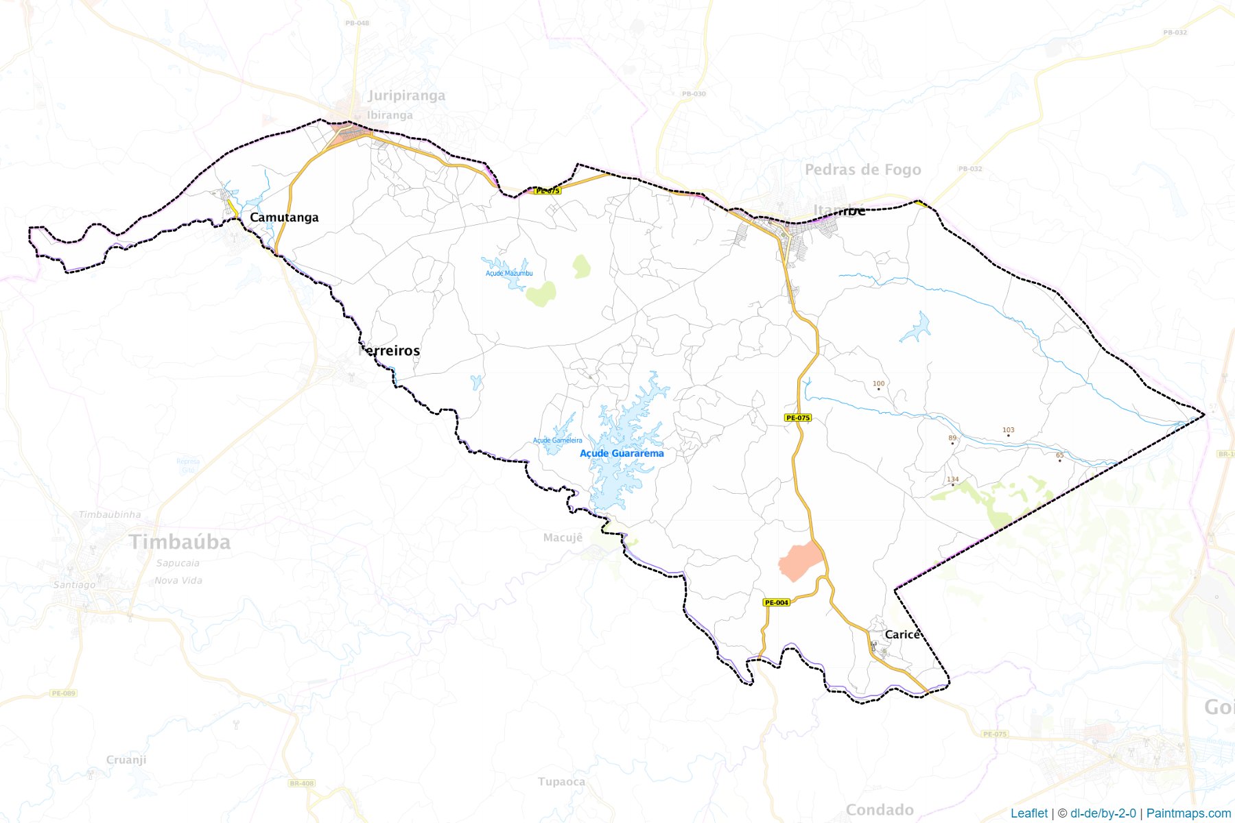 Itaiba (Pernambuco) Map Cropping Samples-1