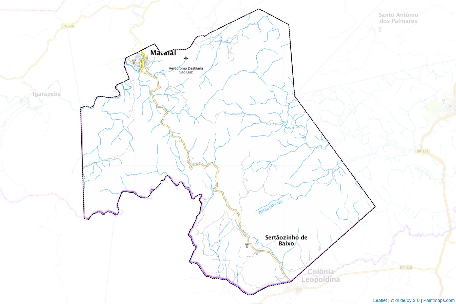 Maraial (Pernambuco) Map Cropping Samples-1